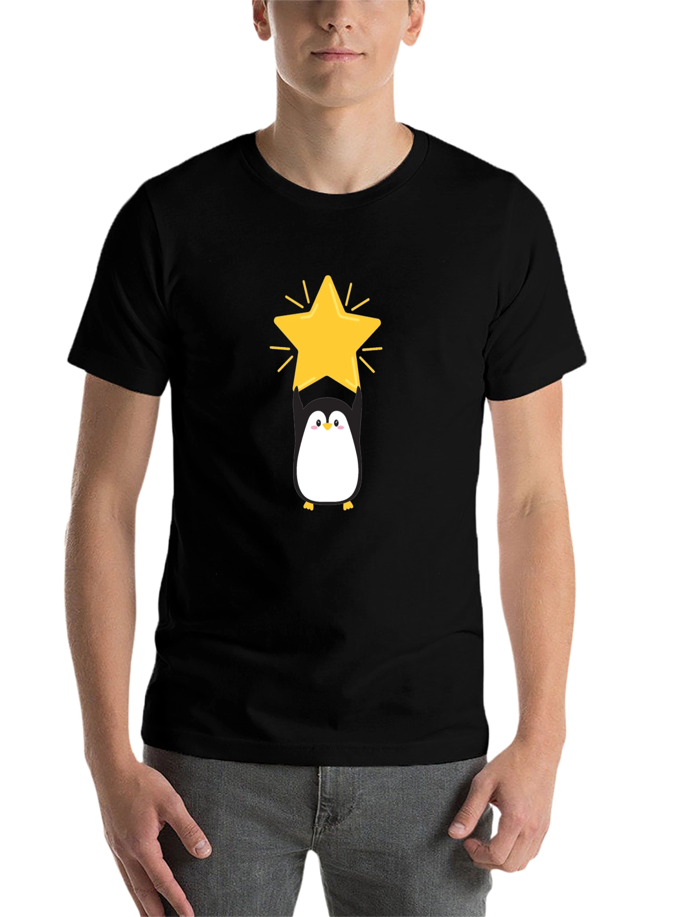Black Penguin Star Black T-Shirt view 7