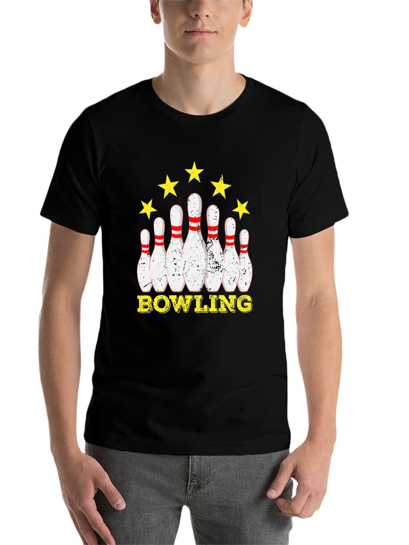 Black Bowling Star Graphic T-Shirt view 7