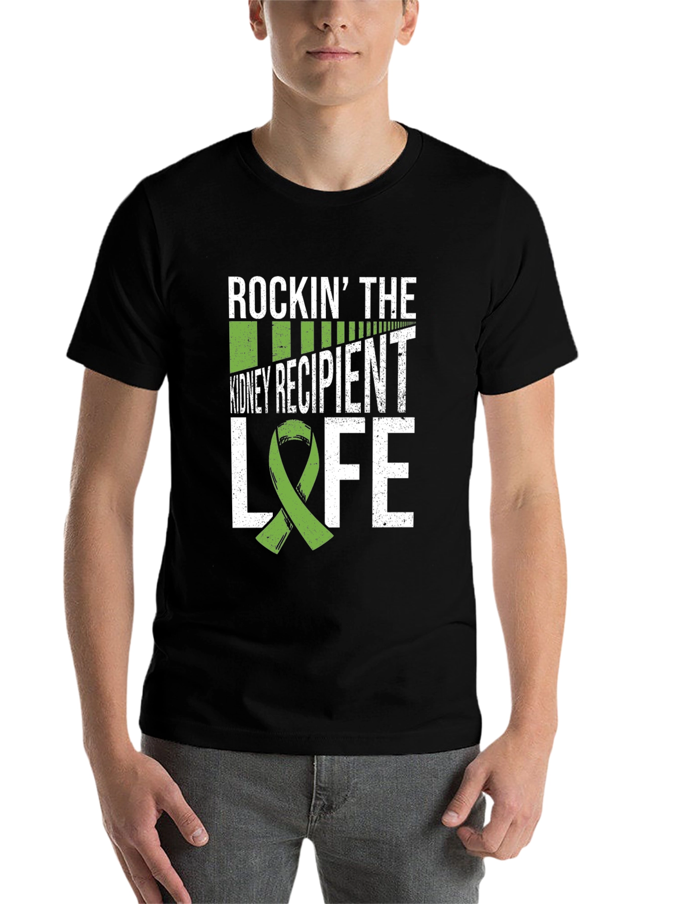 Black Kidney Recipient Life T-Shirt view 7