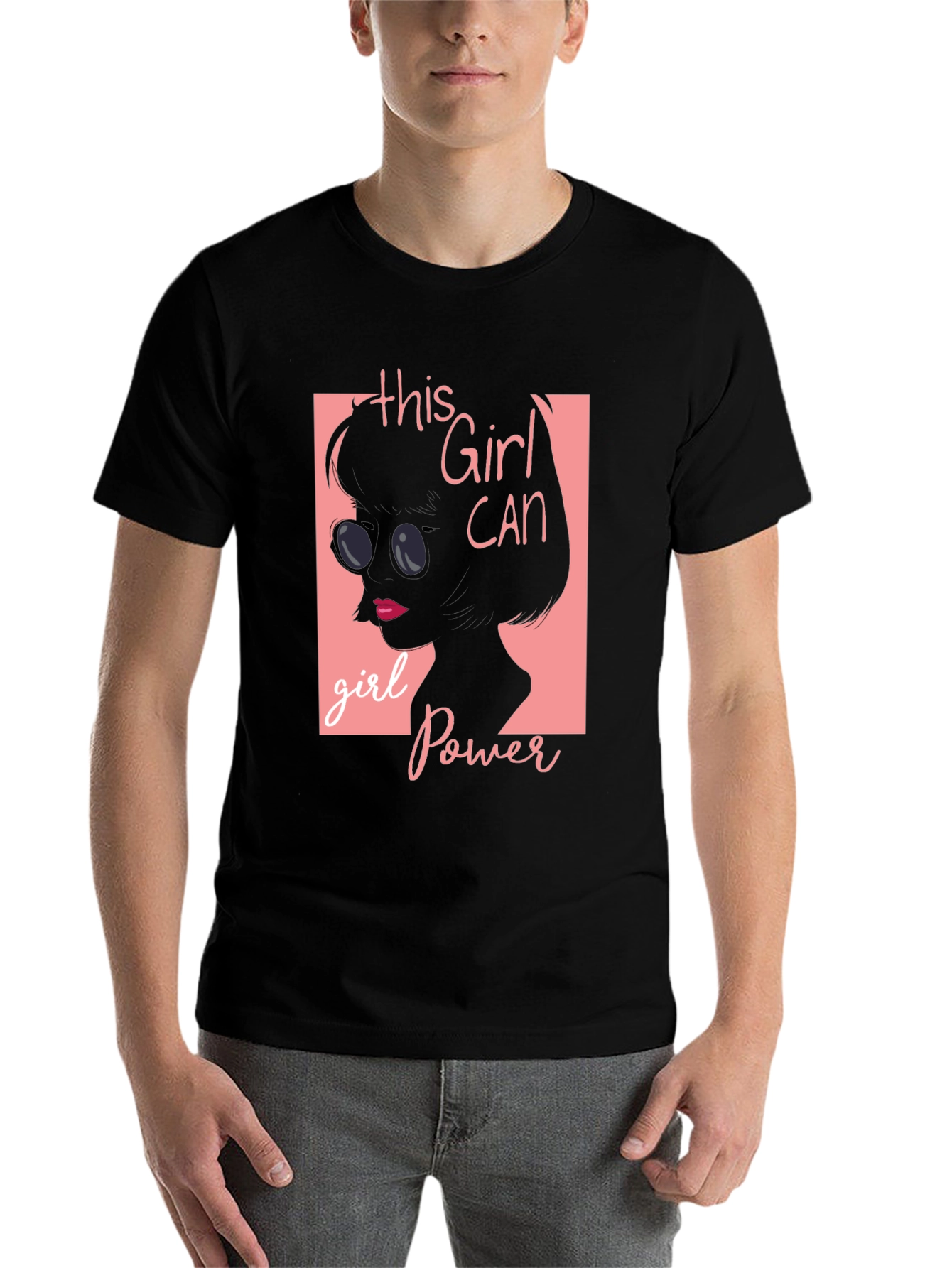 Black Girl Power Graphic Tee - This Girl Can T-Shirt view 7