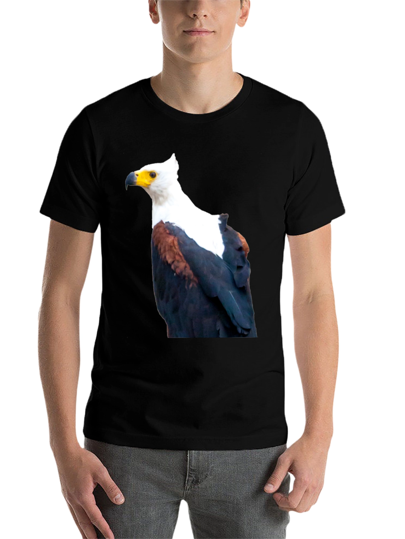 Black Eagle Graphic Tee - Cool Bird Print view 7