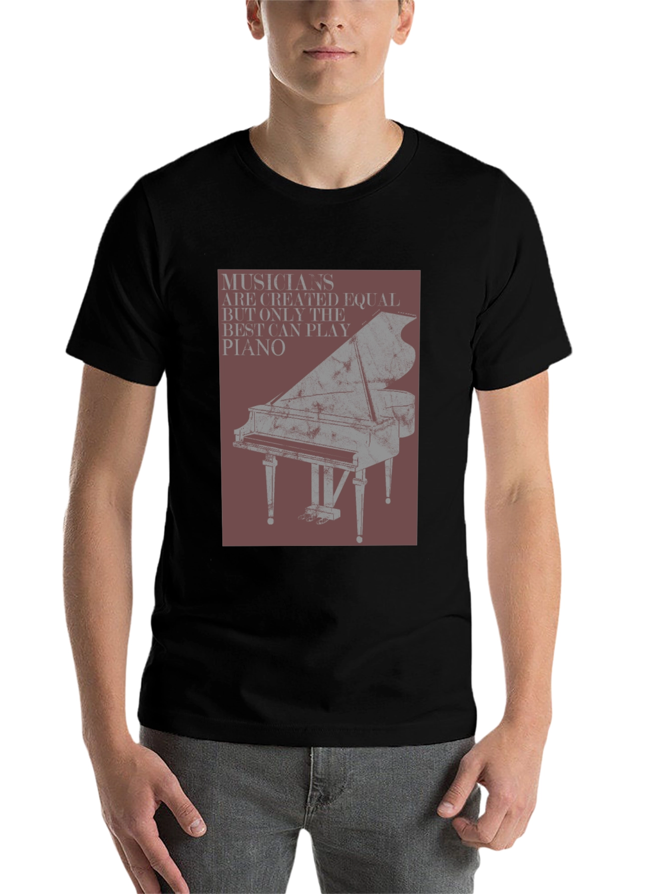 Black Musician Piano Graphic Tee - Unisex view 7