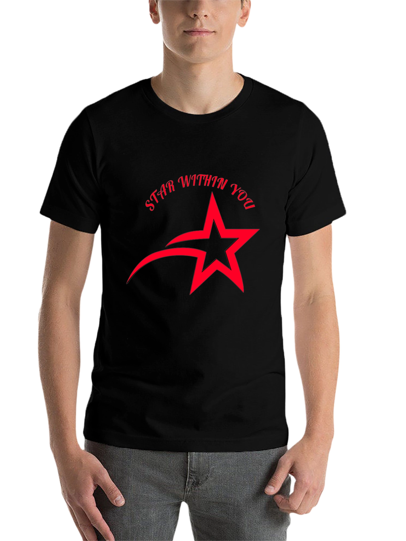 Black Star Within You Graphic Black T-Shirt view 7