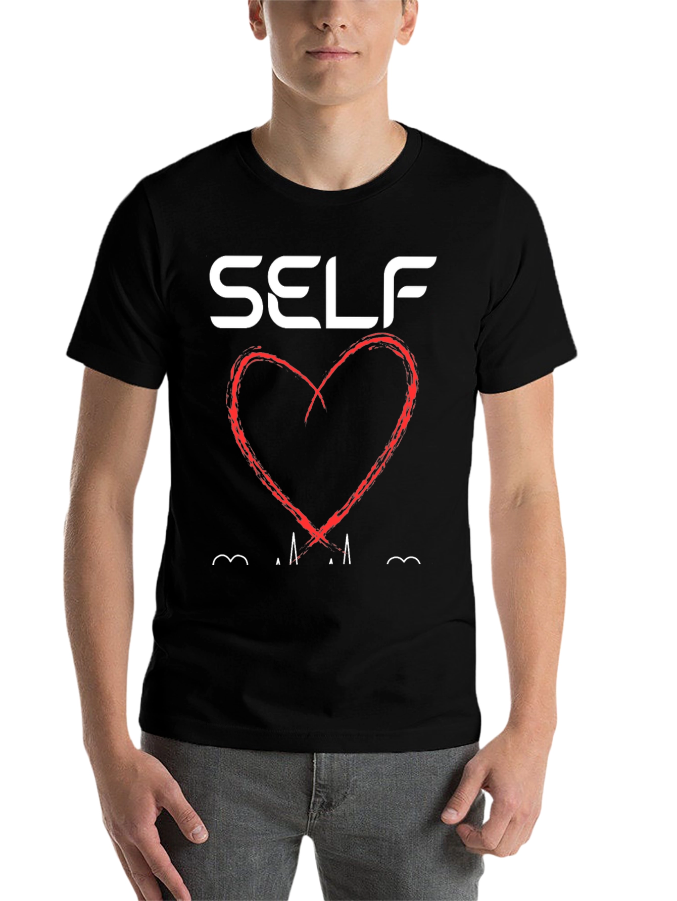 Black Self Love Graphic T-Shirt - Black view 7