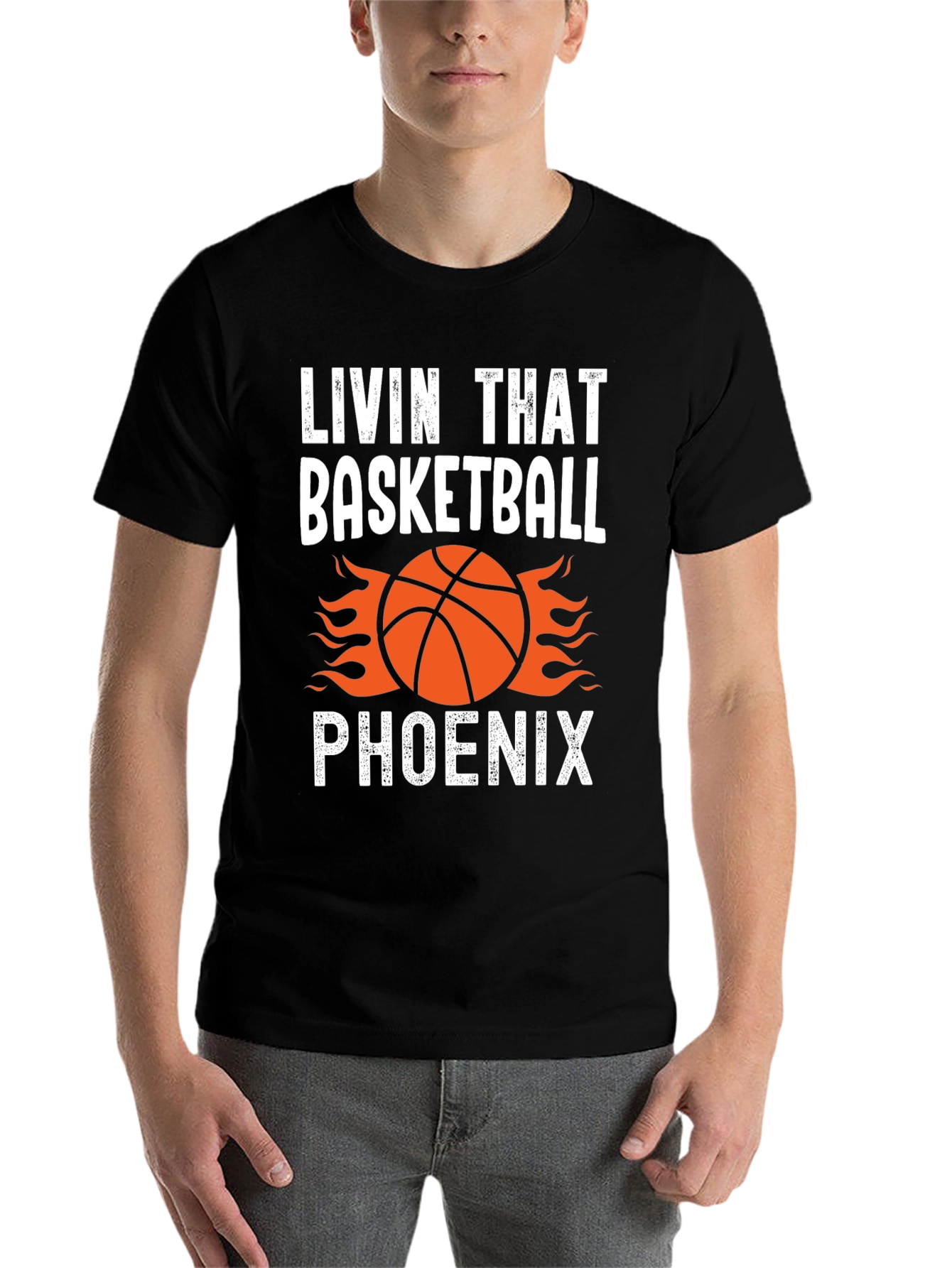 Black Livin' That Basketball Phoenix Graphic Tee view 7