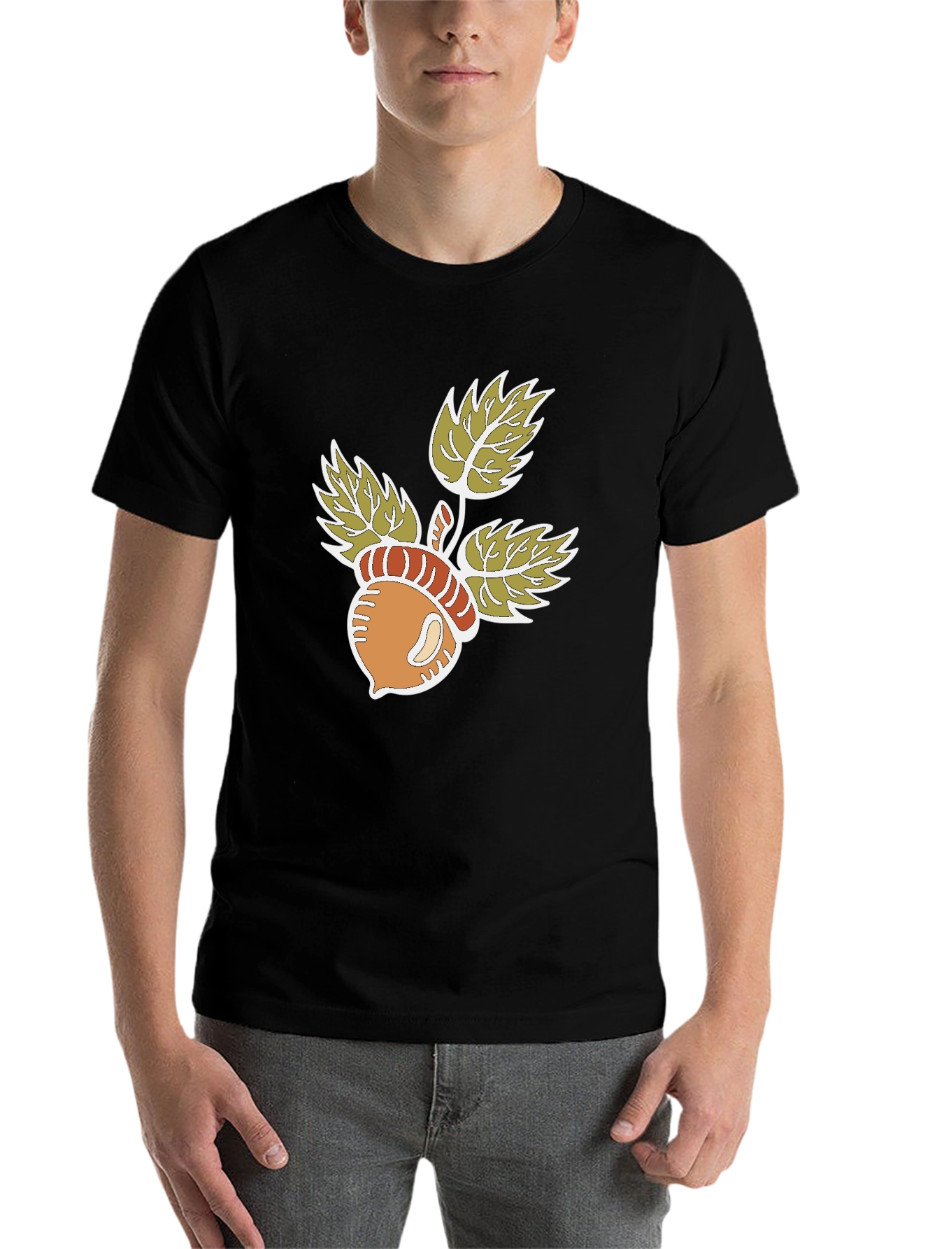 Acorn & Leaves Graphic T-Shirt - 7