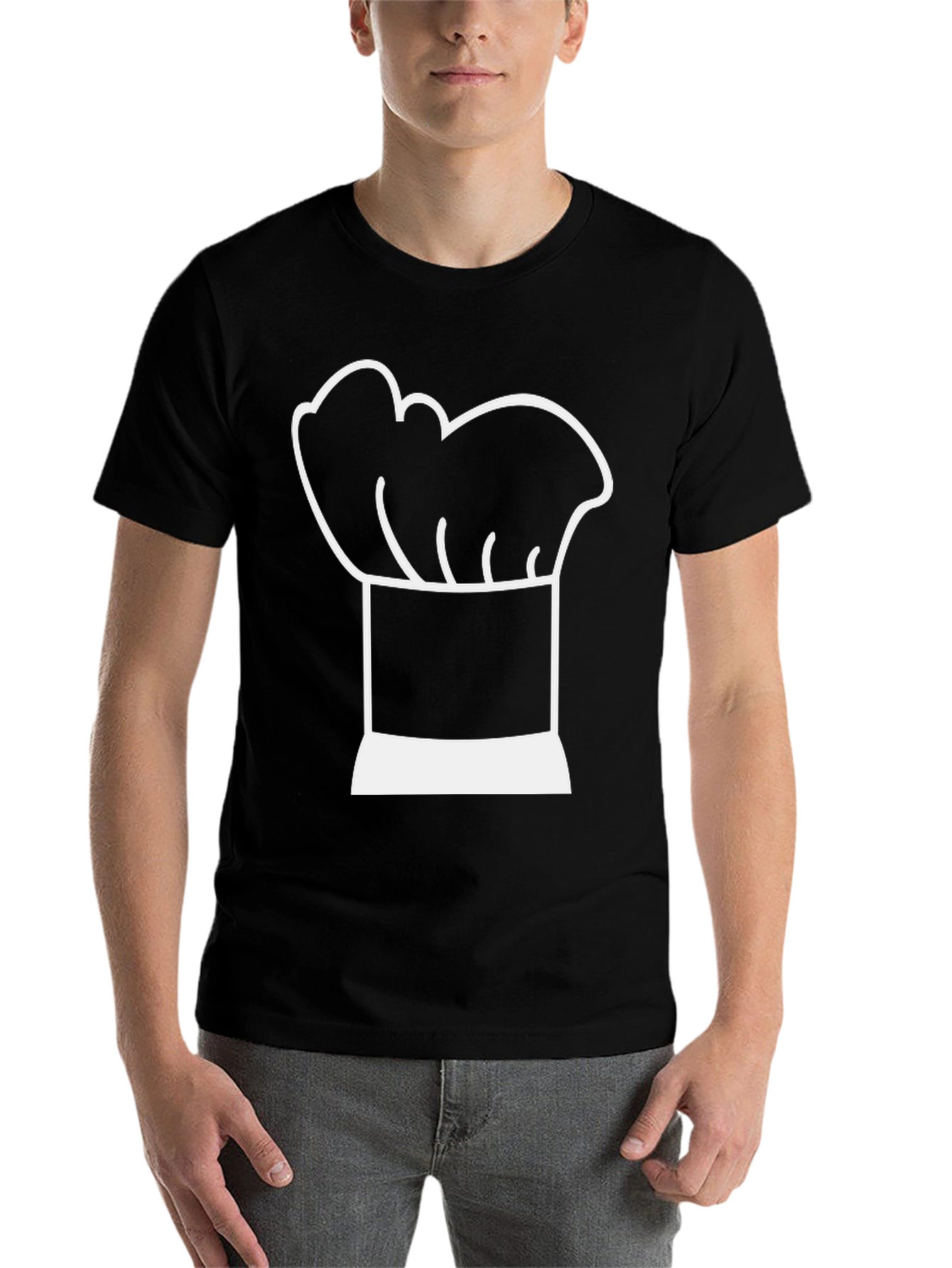 Black Chef Hat Graphic T-Shirt - Culinary Style view 7