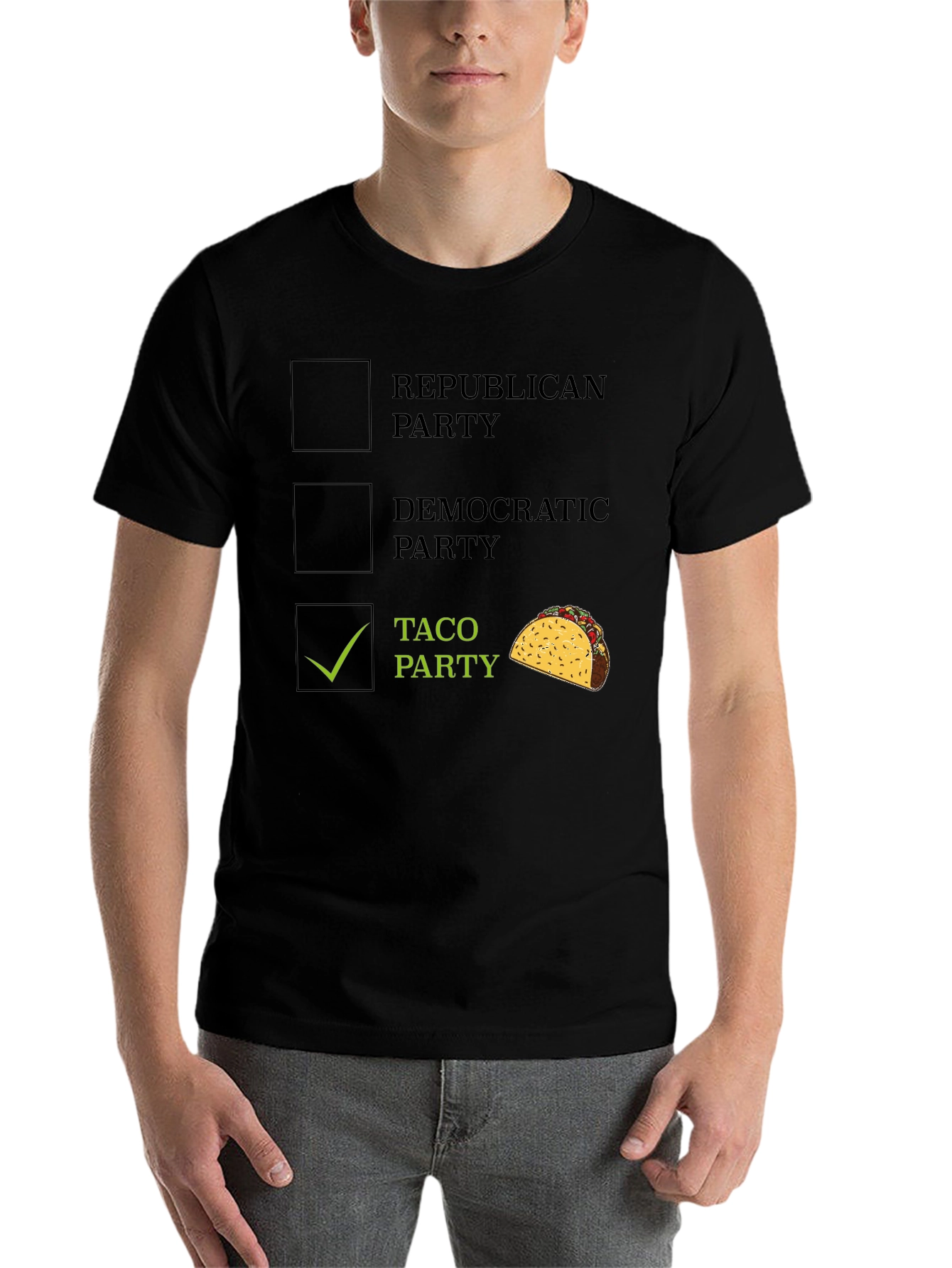 Black Taco Party Men's T-Shirt view 7