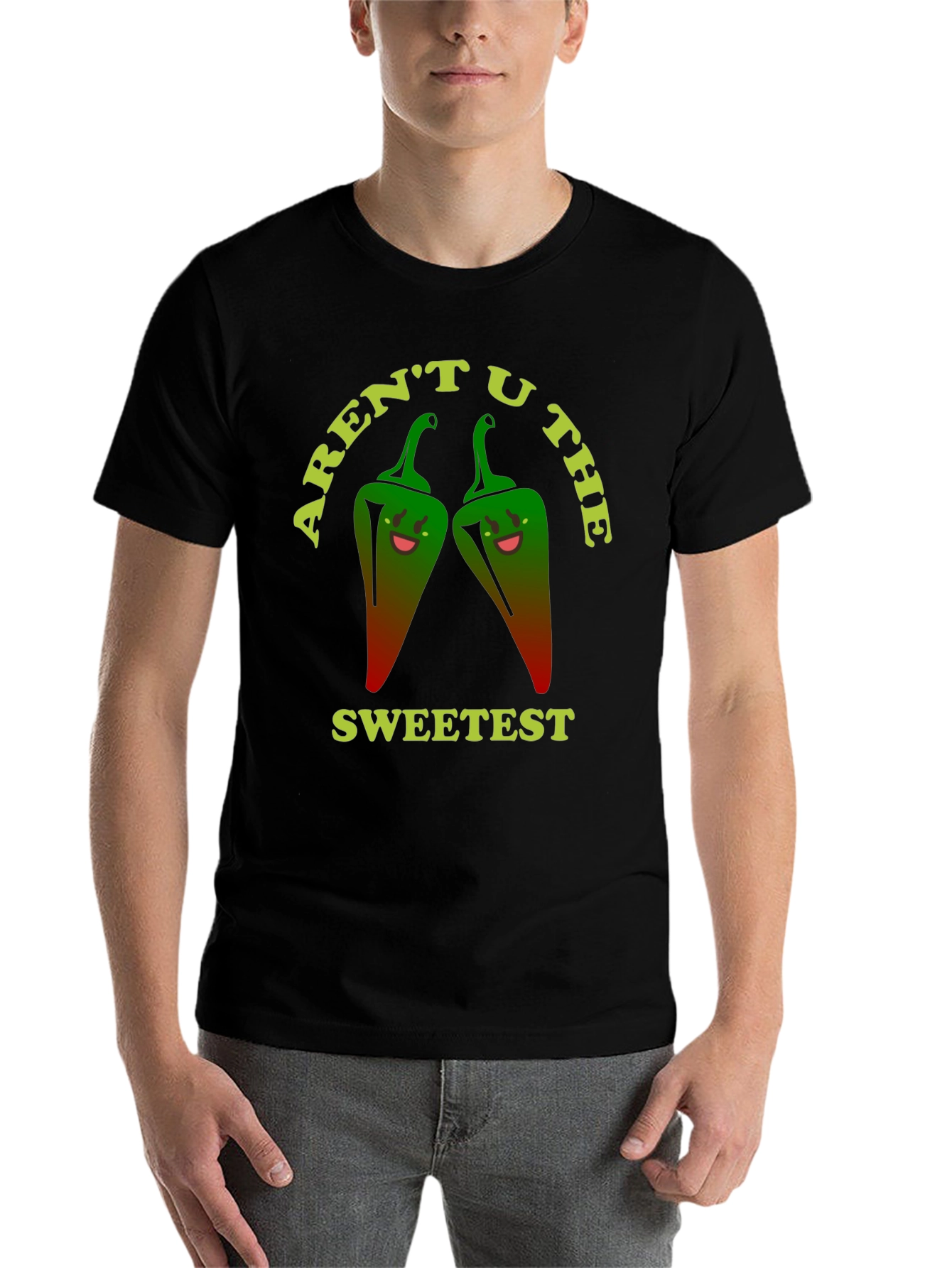Black Aren't U The Sweetest Graphic T-Shirt view 7