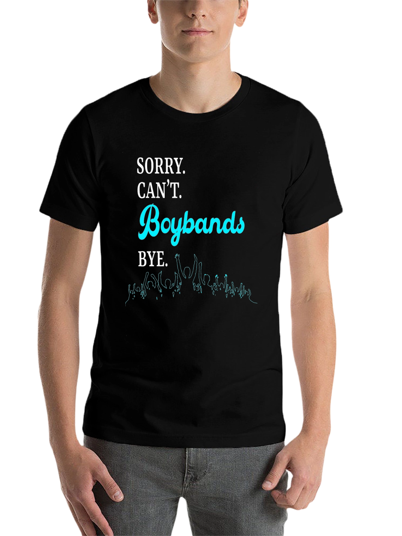 Black Boybands T-Shirt - Sorry Can't Bye Tee view 7