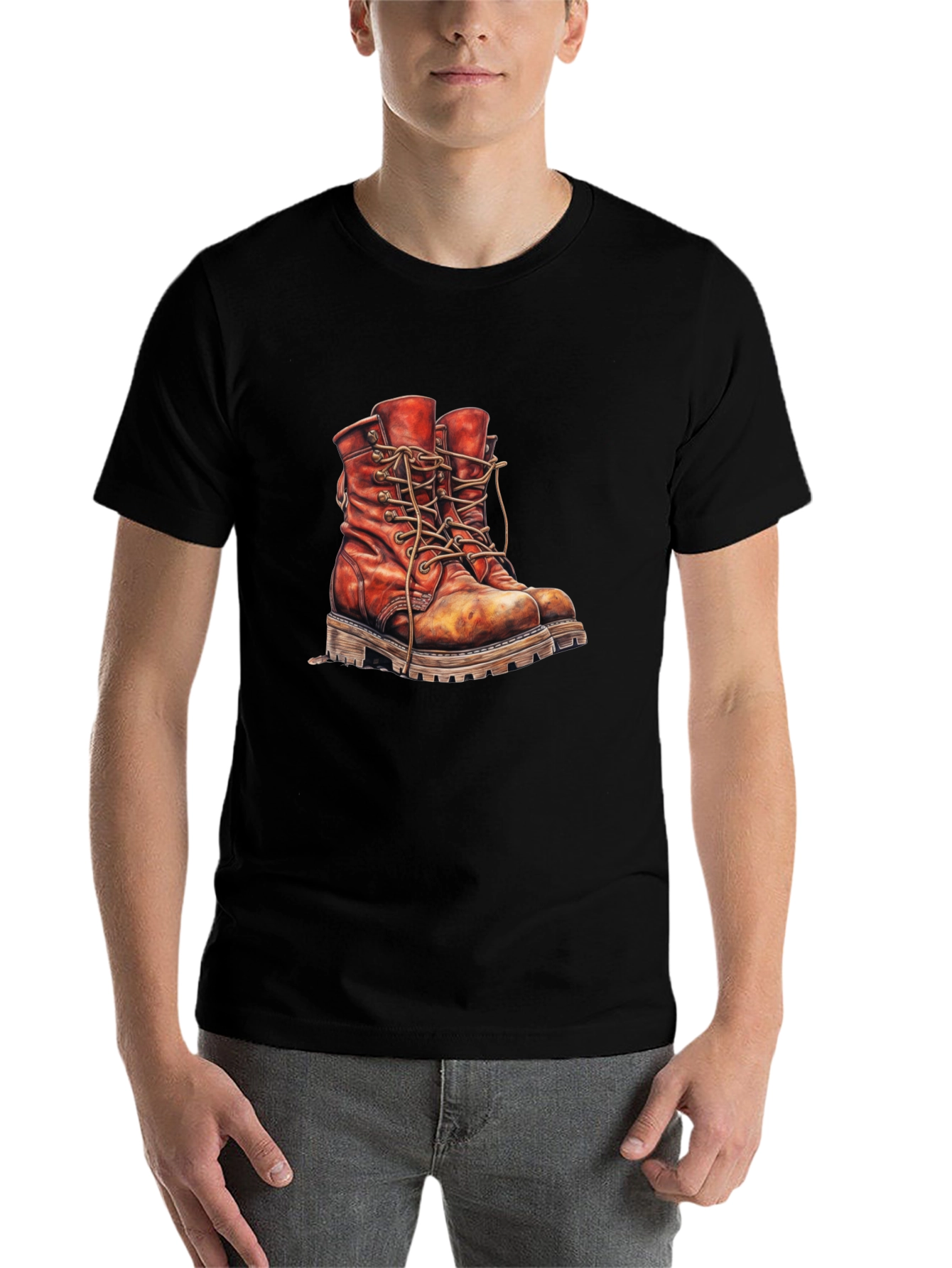 Vintage Work Boots Graphic T-Shirt - 7