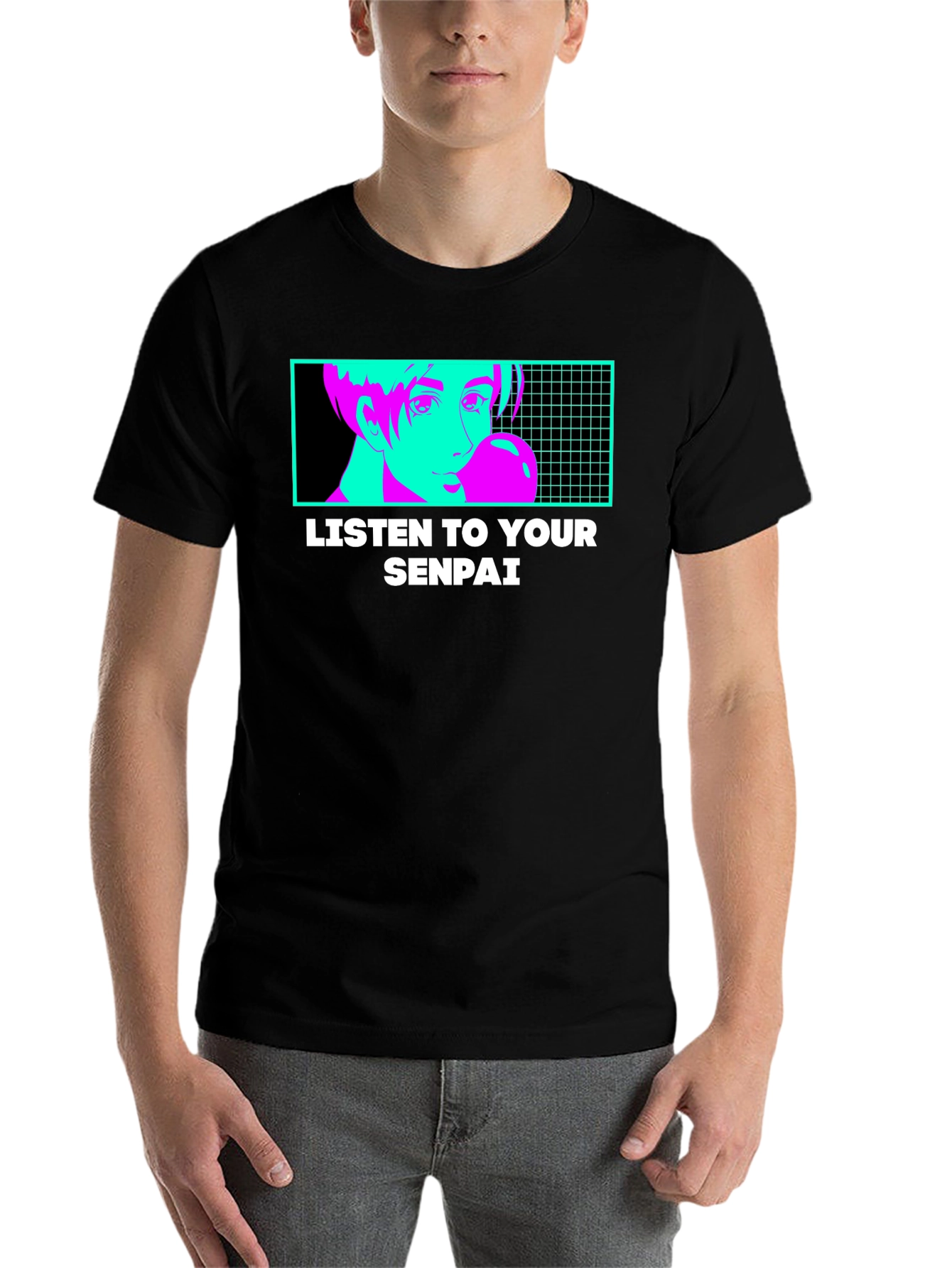 Listen To Your Senpai Anime Graphic T-Shirt - 7