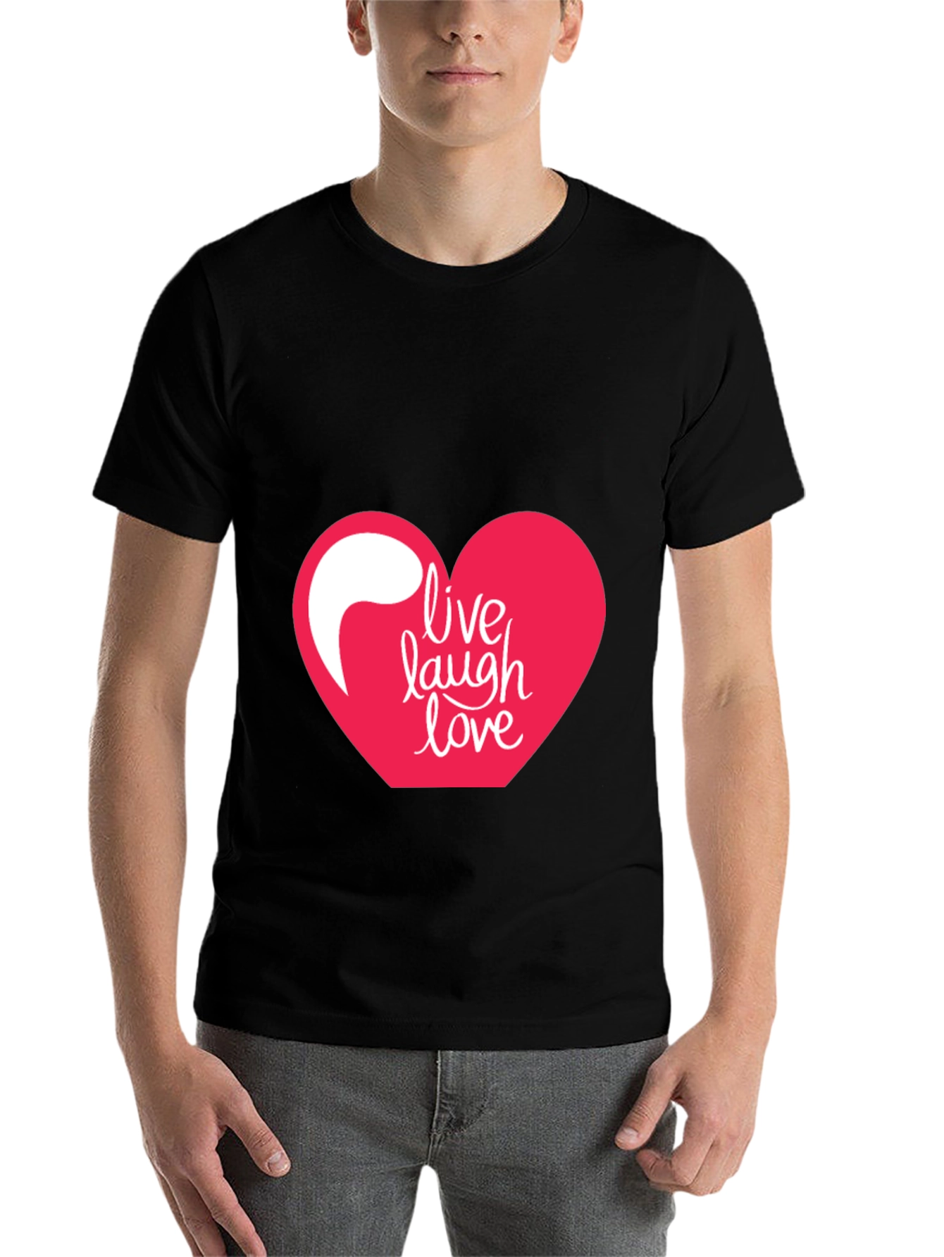 Black Live Laugh Love T-Shirt view 7