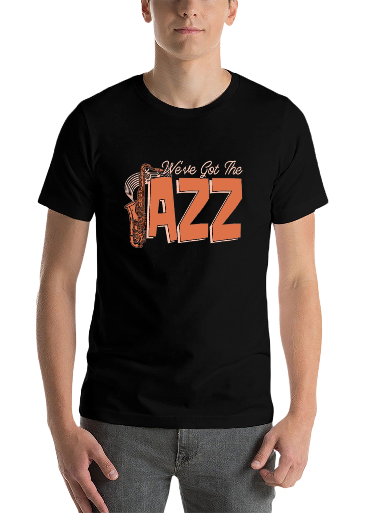 Black We've Got the Jazz Saxophone T-Shirt view 7
