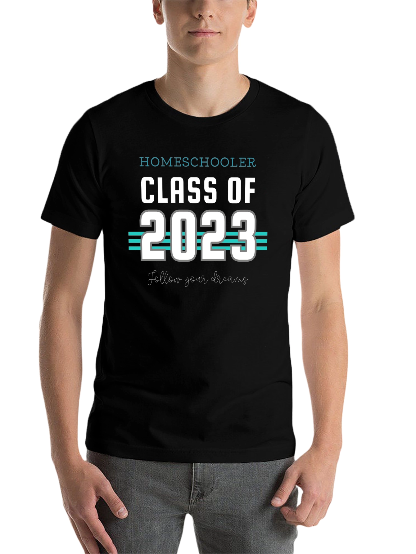 Black Homeschooler Class of 2023 Graduation T-Shirt view 7