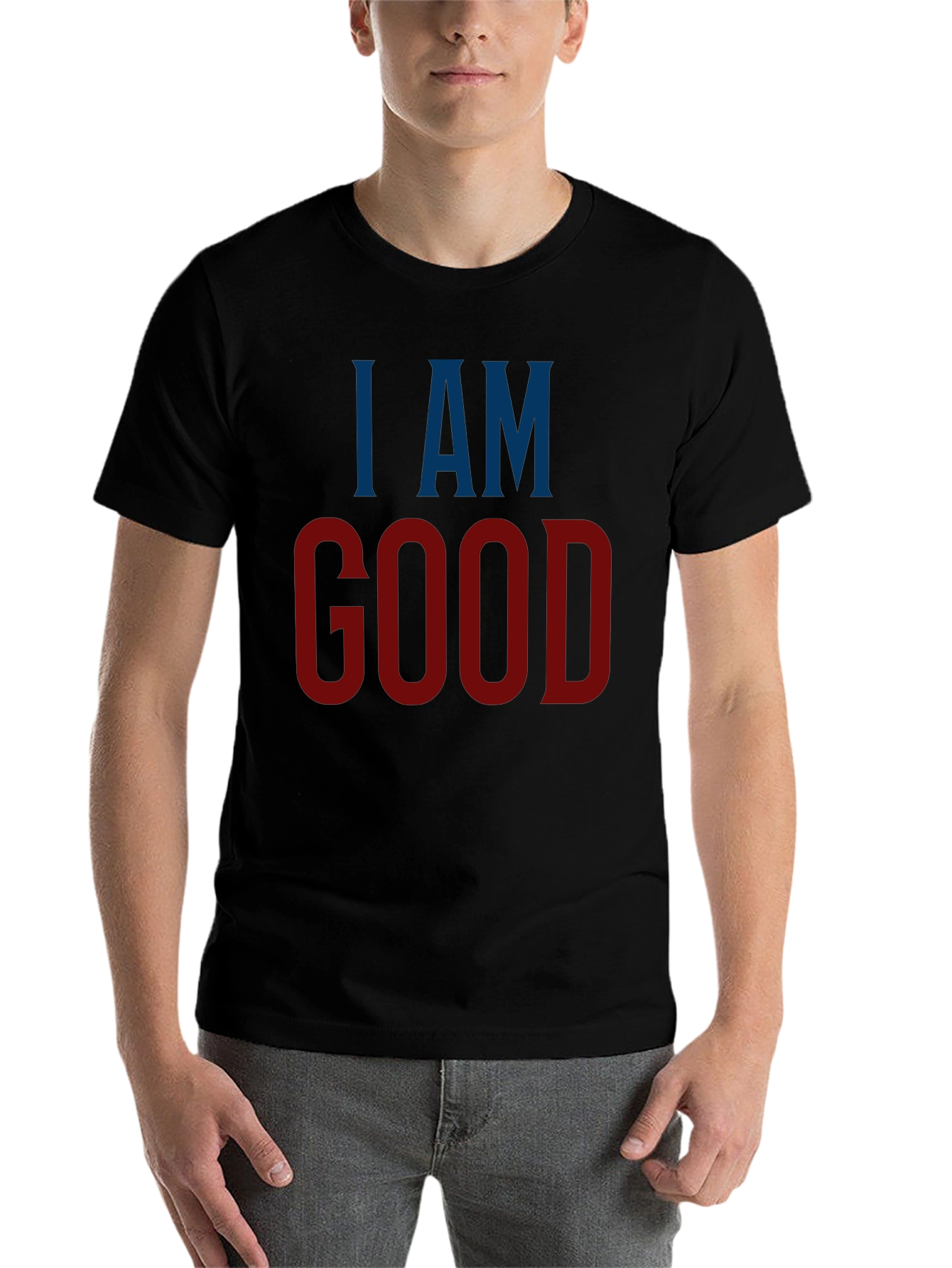 Black I AM GOOD Graphic Tee - Stylish Statement T-Shirt view 7