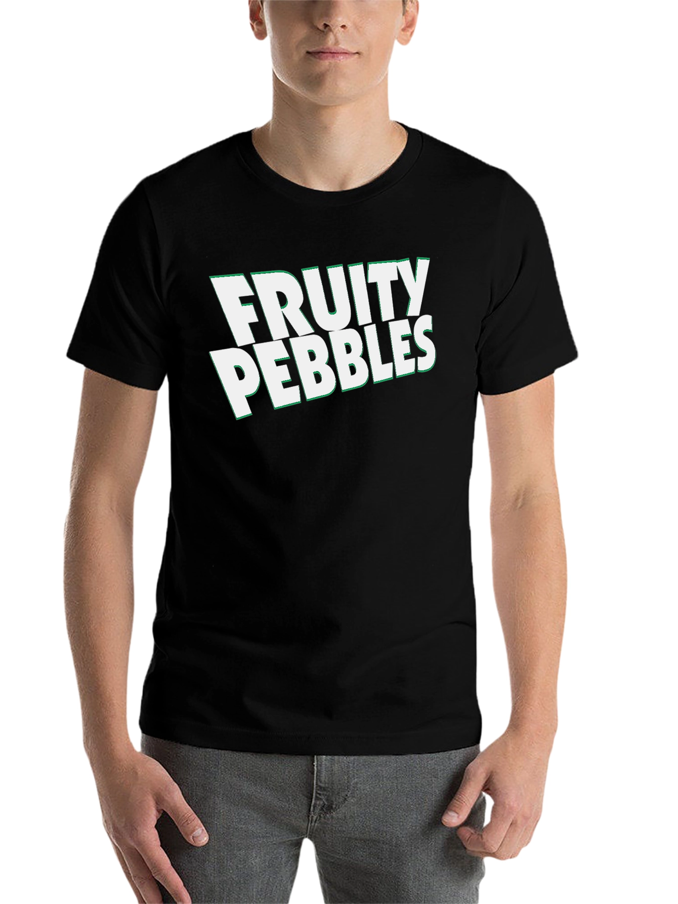 Black Fruity Pebbles Black Graphic Tee view 7