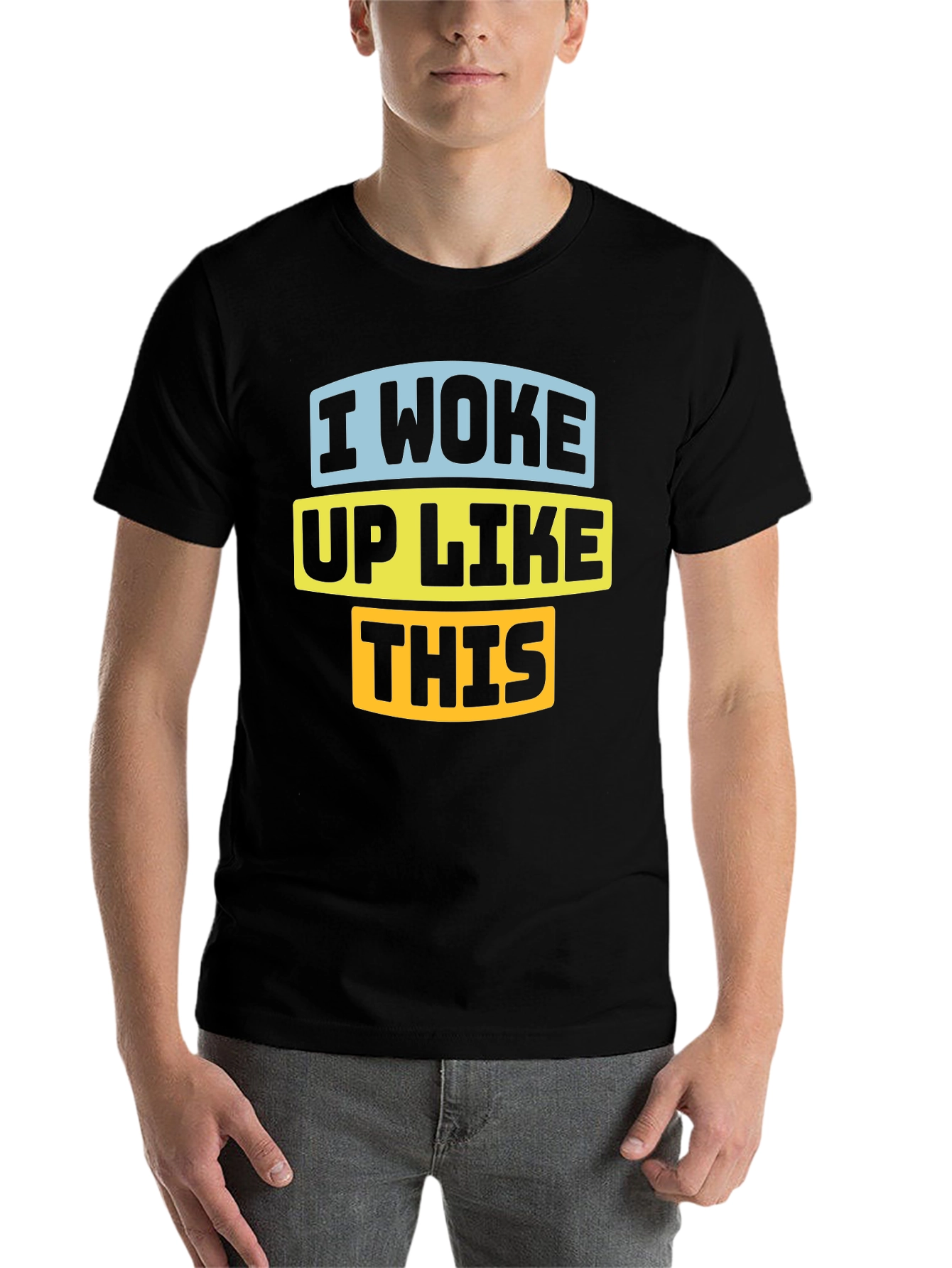 Black I Woke Up Like This Graphic Tee view 7