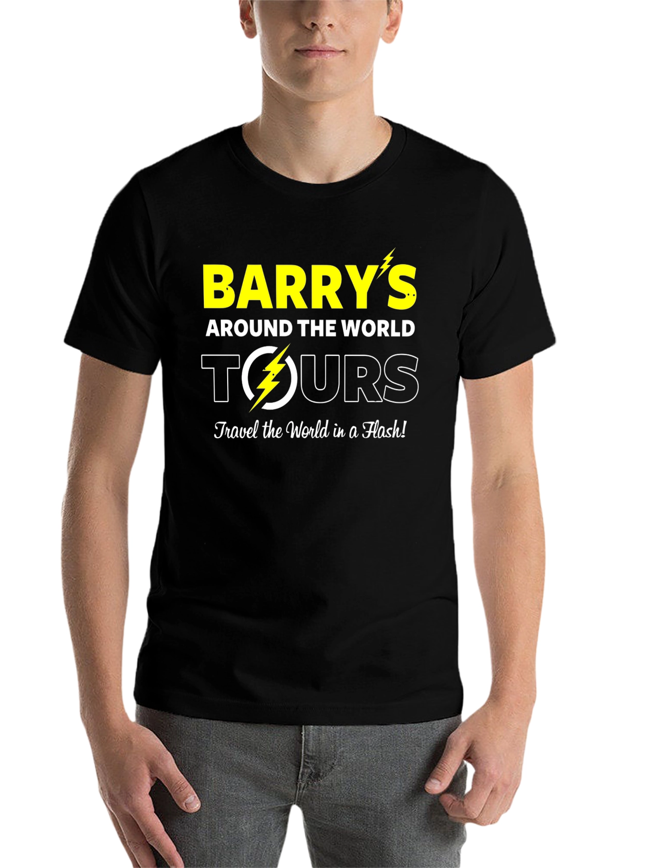 Black Barry's Around the World Tours Graphic Tee view 7