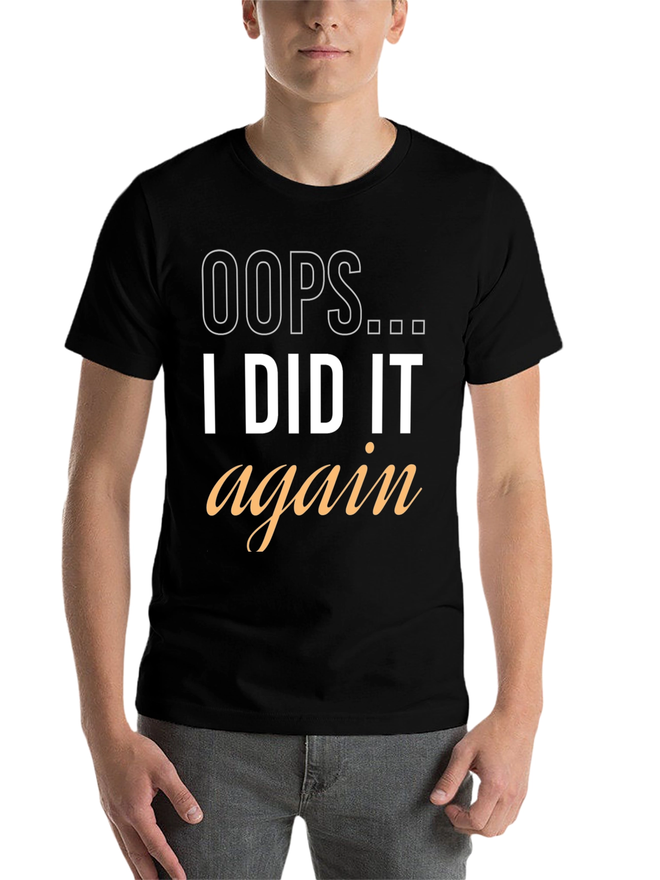 Black Oops I Did It Again Graphic Tee view 7