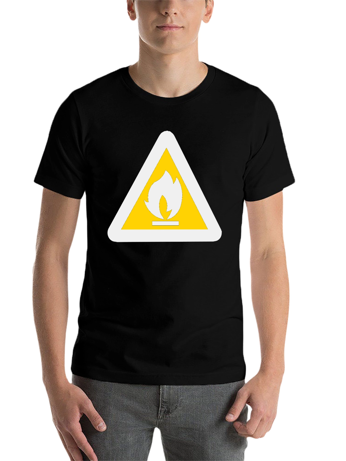 Black Flammable Hazard T-Shirt view 7