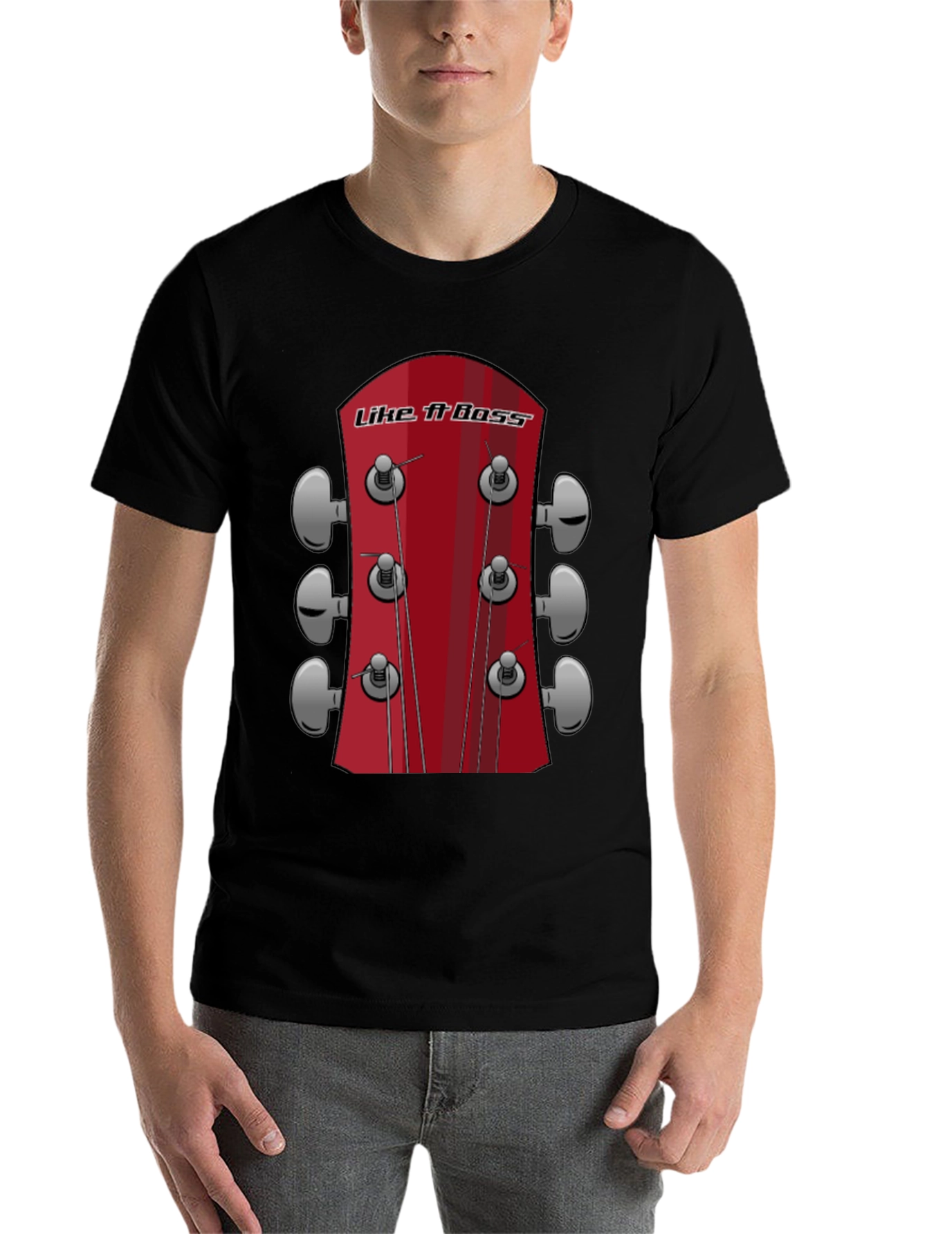 Black Like a Boss Guitar T-Shirt view 7