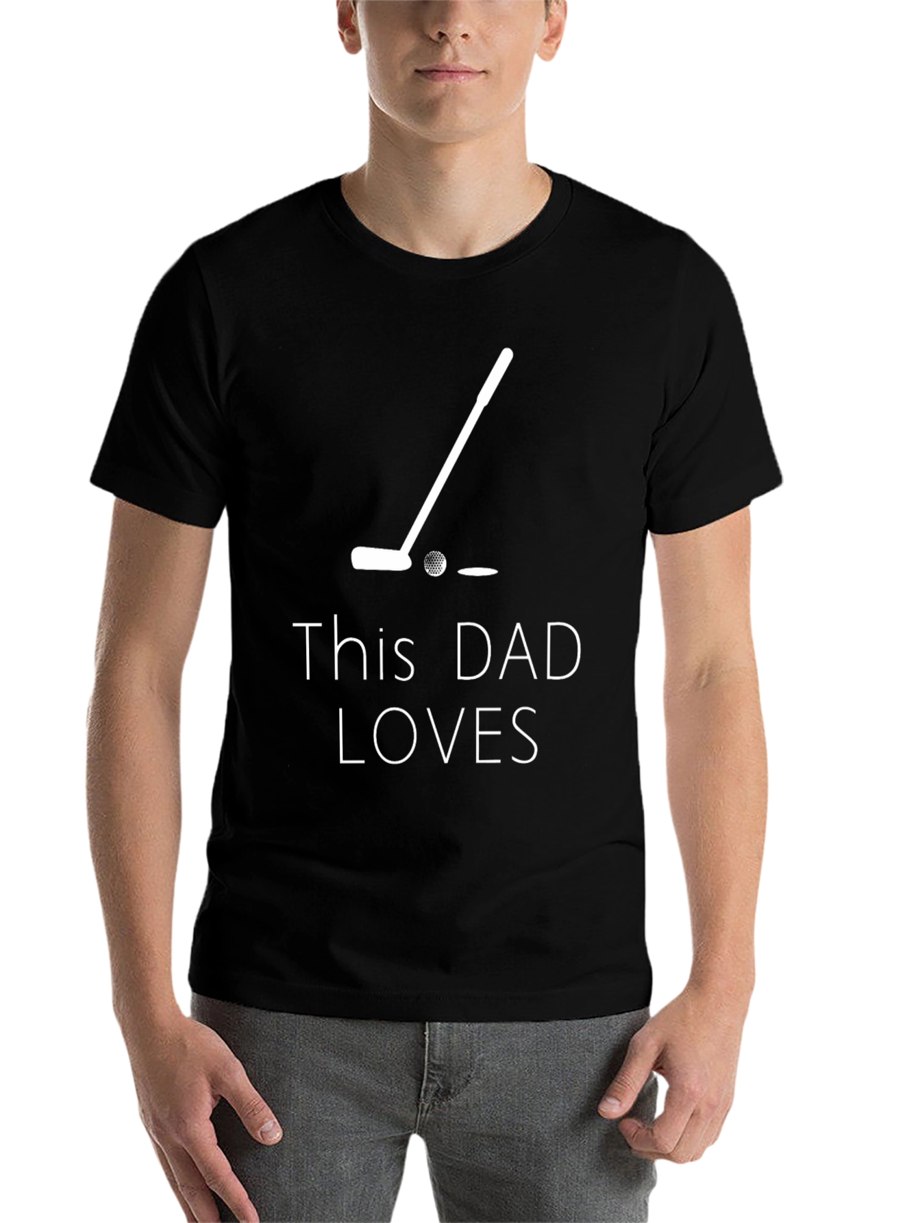 Black This Dad Loves Golf T-Shirt view 7