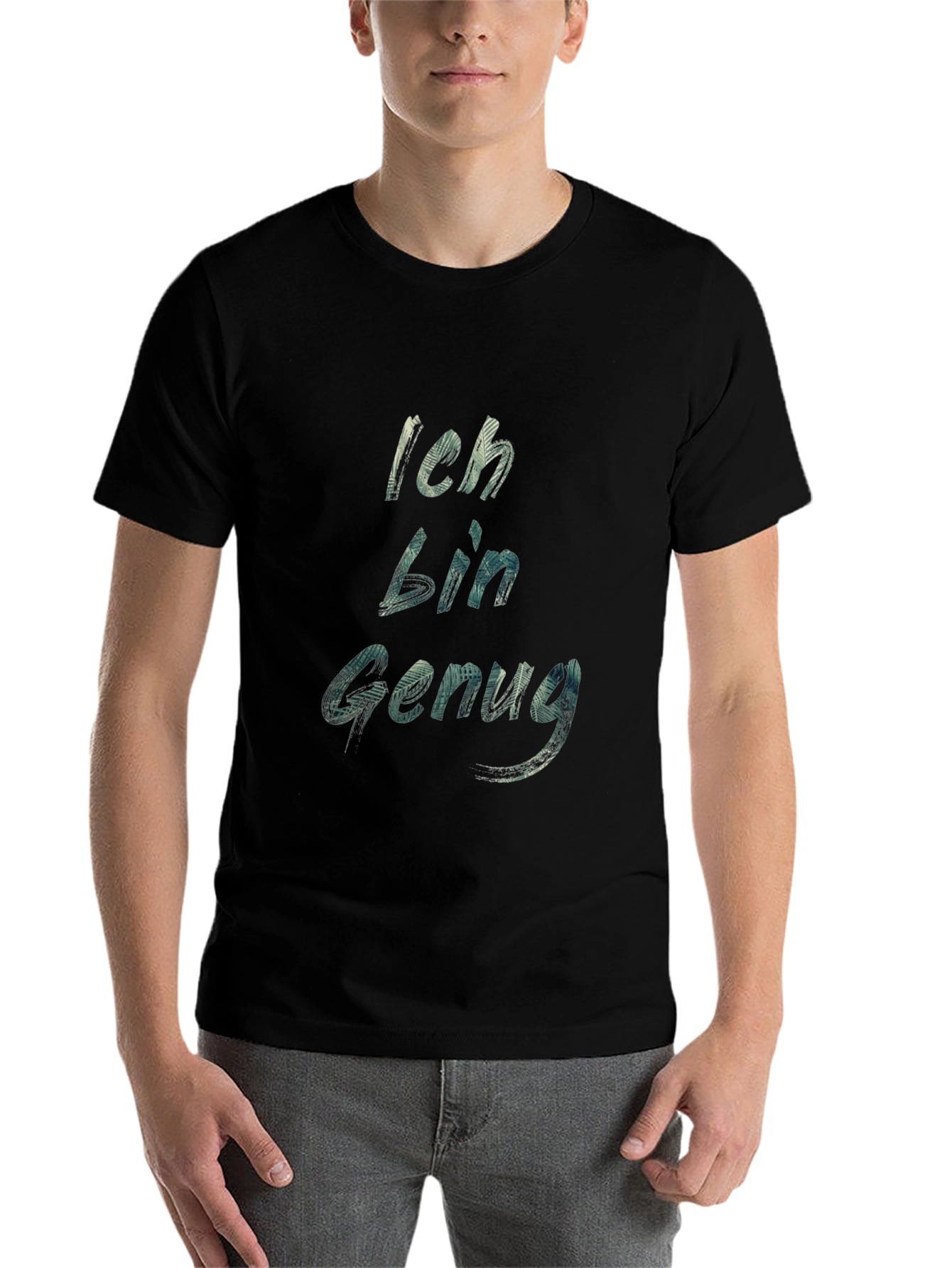 Black Ich Bin Genug T-Shirt - Black view 7