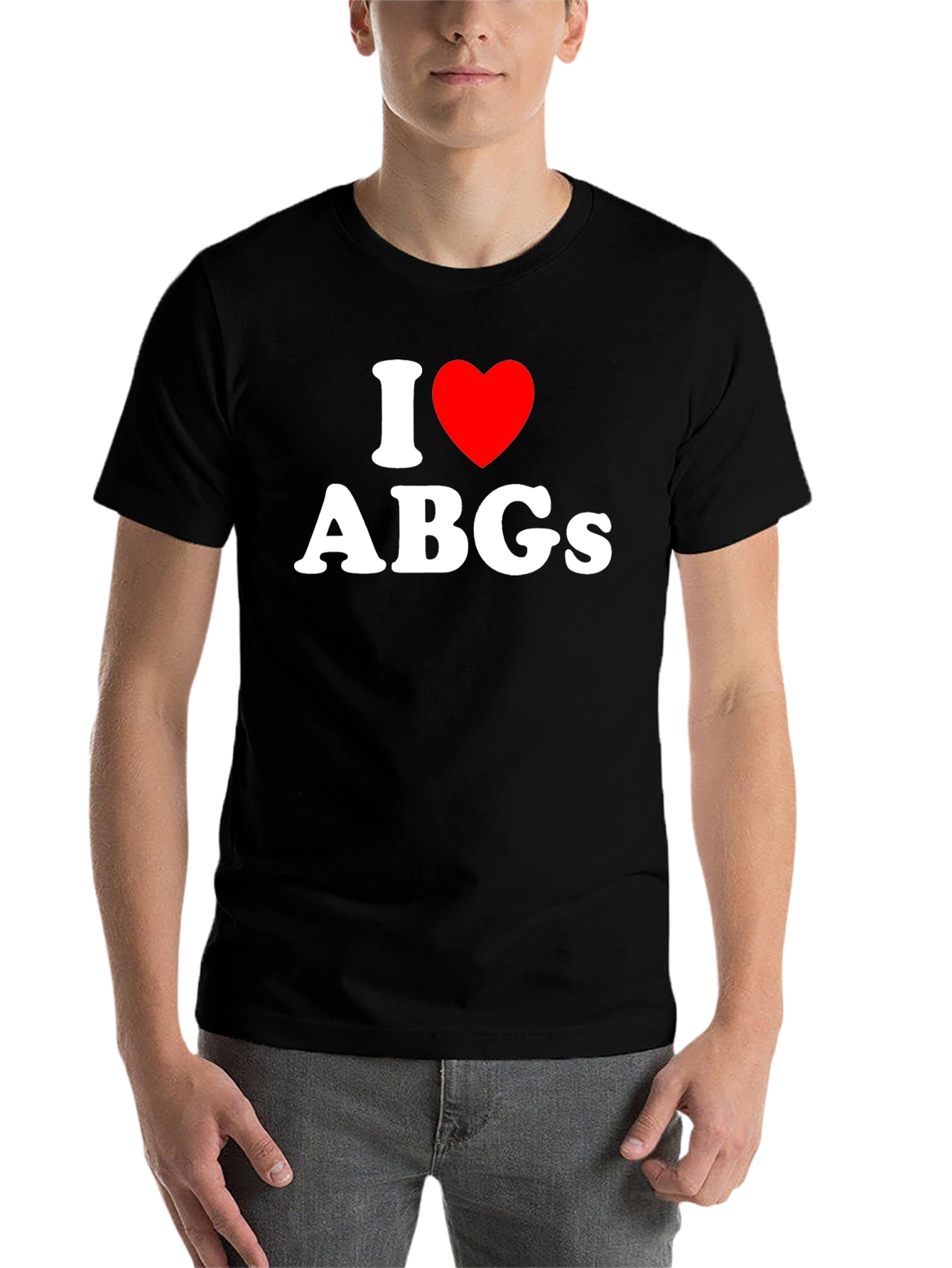 Black I Love ABGs Black T-Shirt - Soft Cotton Tee view 7