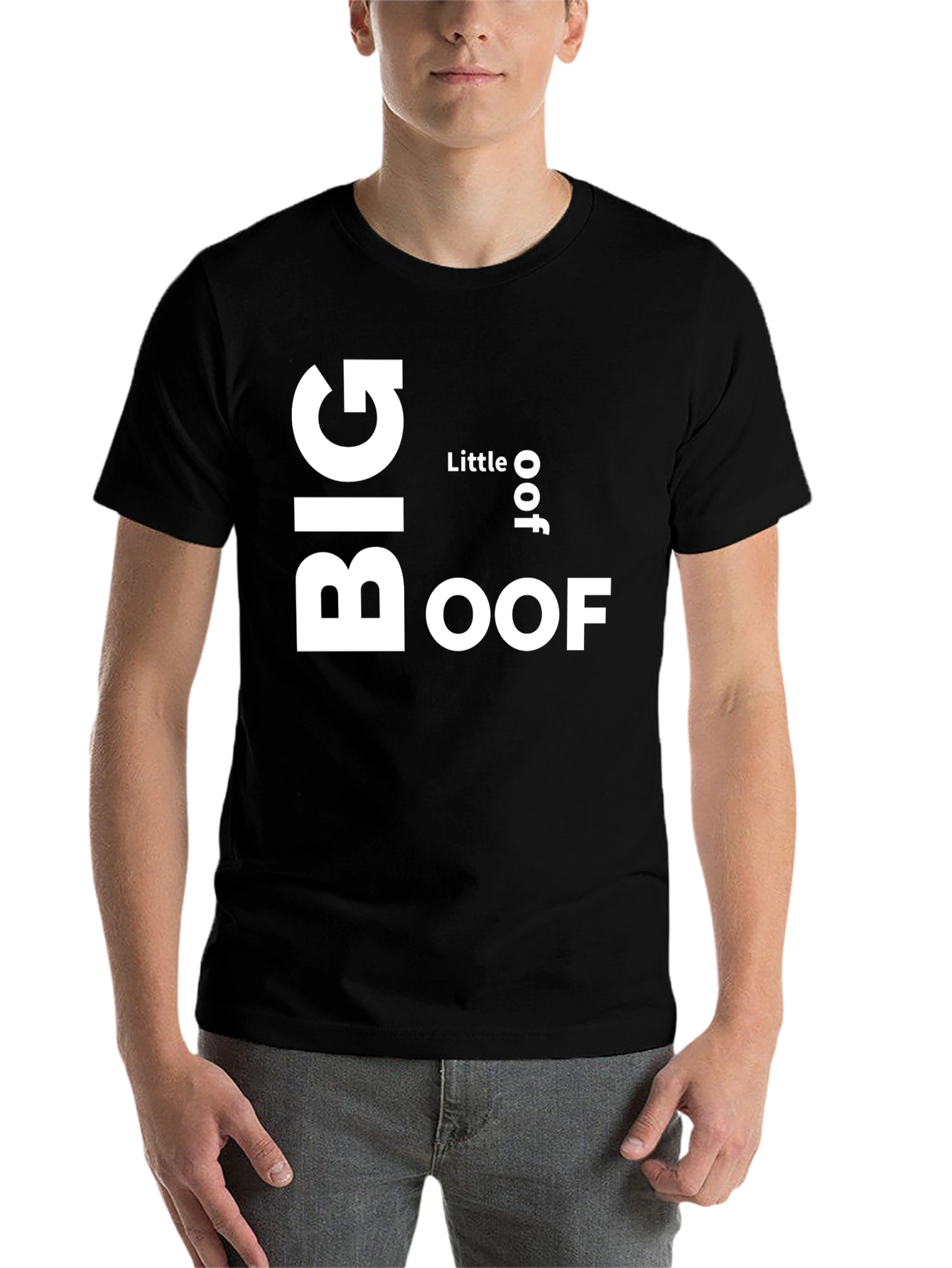 Black Big Oof Graphic Tee - Funny Sarcastic T-Shirt view 7