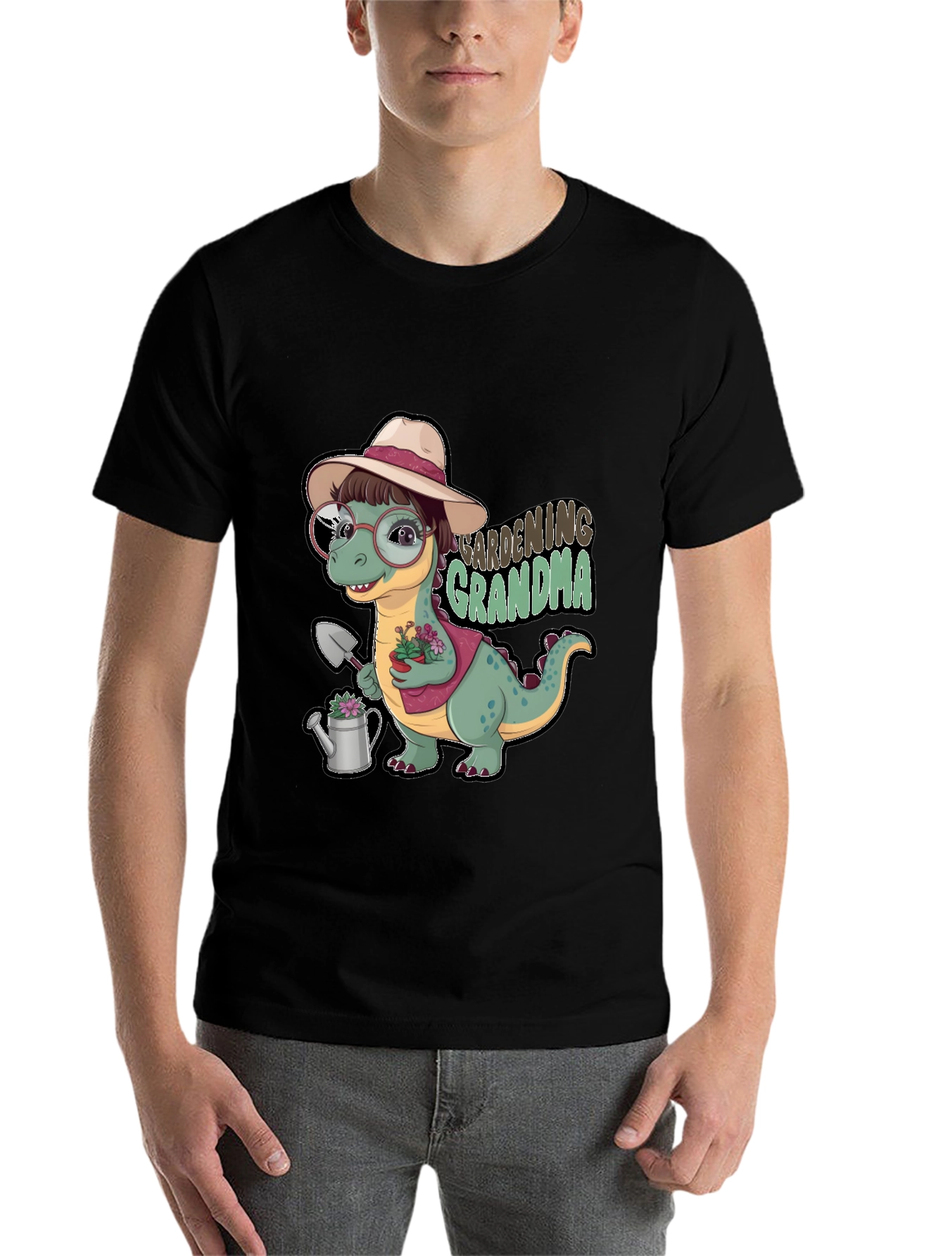 Gardening Grandma Dinosaur T-Shirt - 7