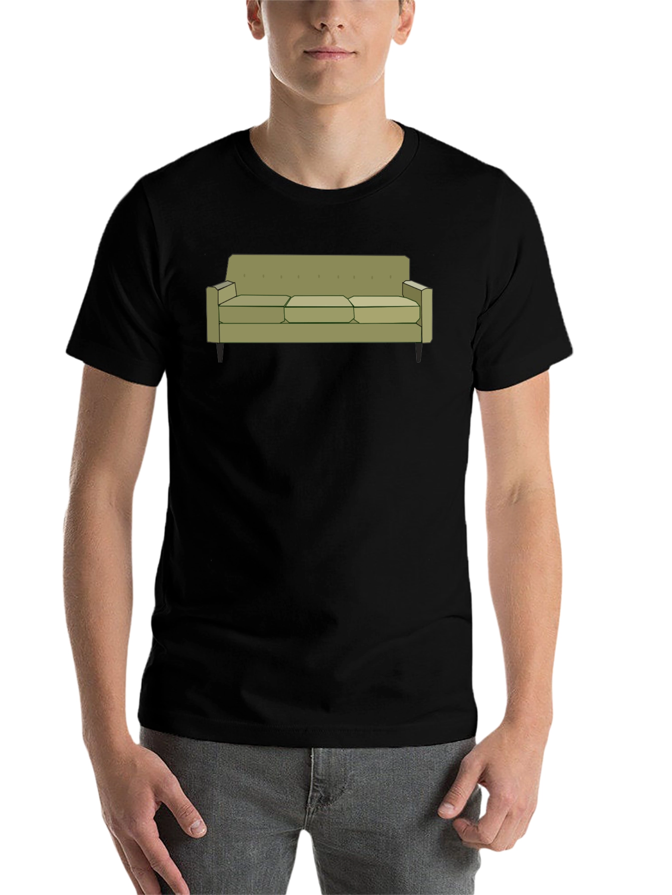 Black Couch Graphic T-Shirt - Comfortable & Stylish view 7