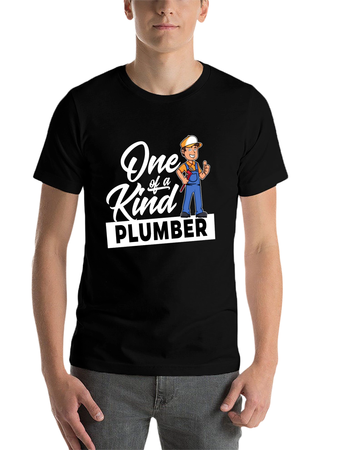 Black One of a Kind Plumber Graphic T-Shirt view 7