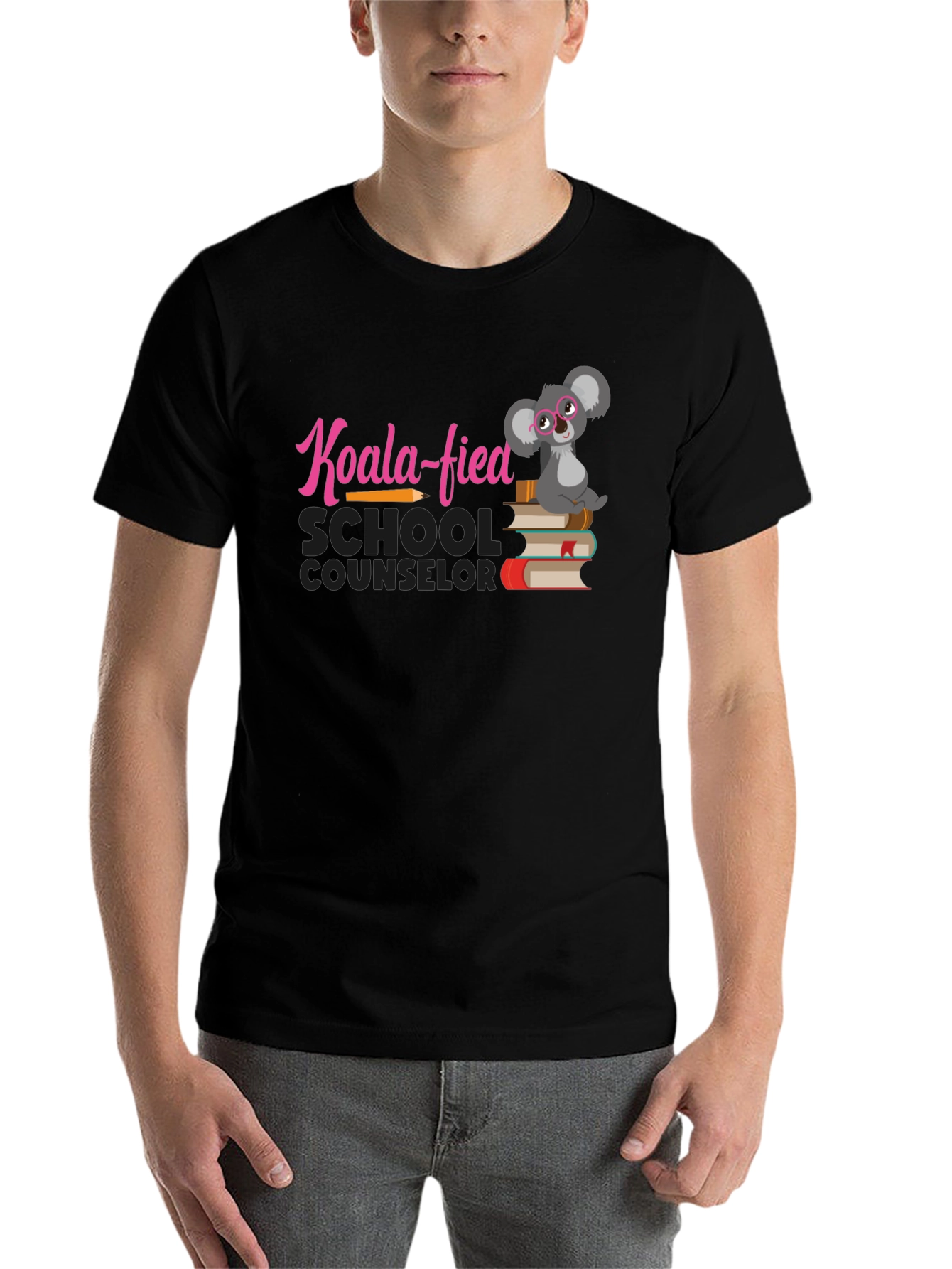 Black Koala-fied School Counselor T-Shirt view 7