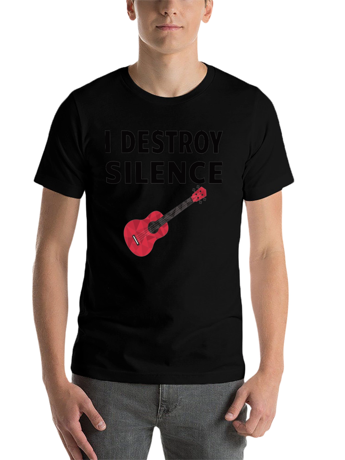 Black I Destroy Silence Graphic Tee view 7