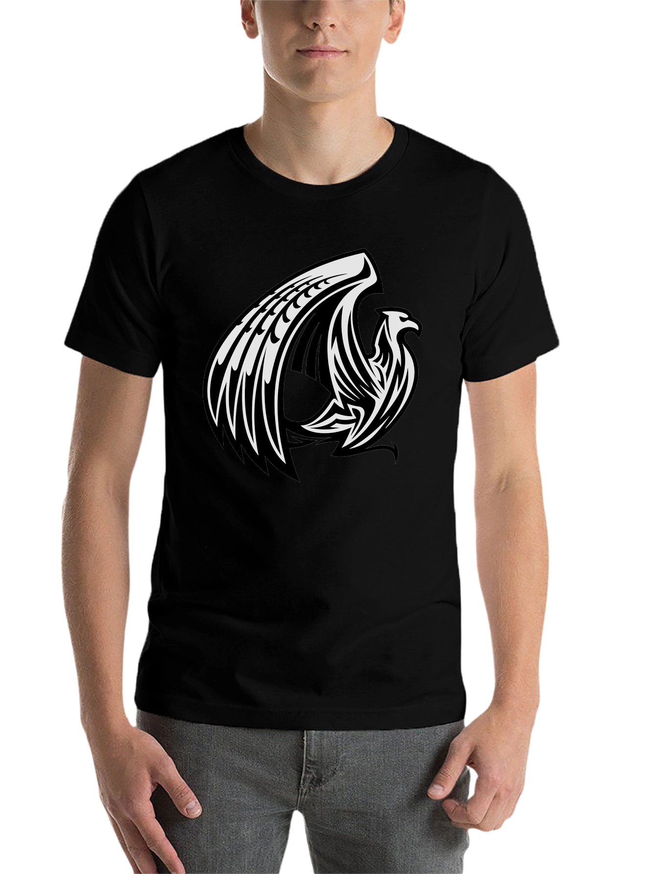 Black Phoenix Graphic Black T-Shirt view 7