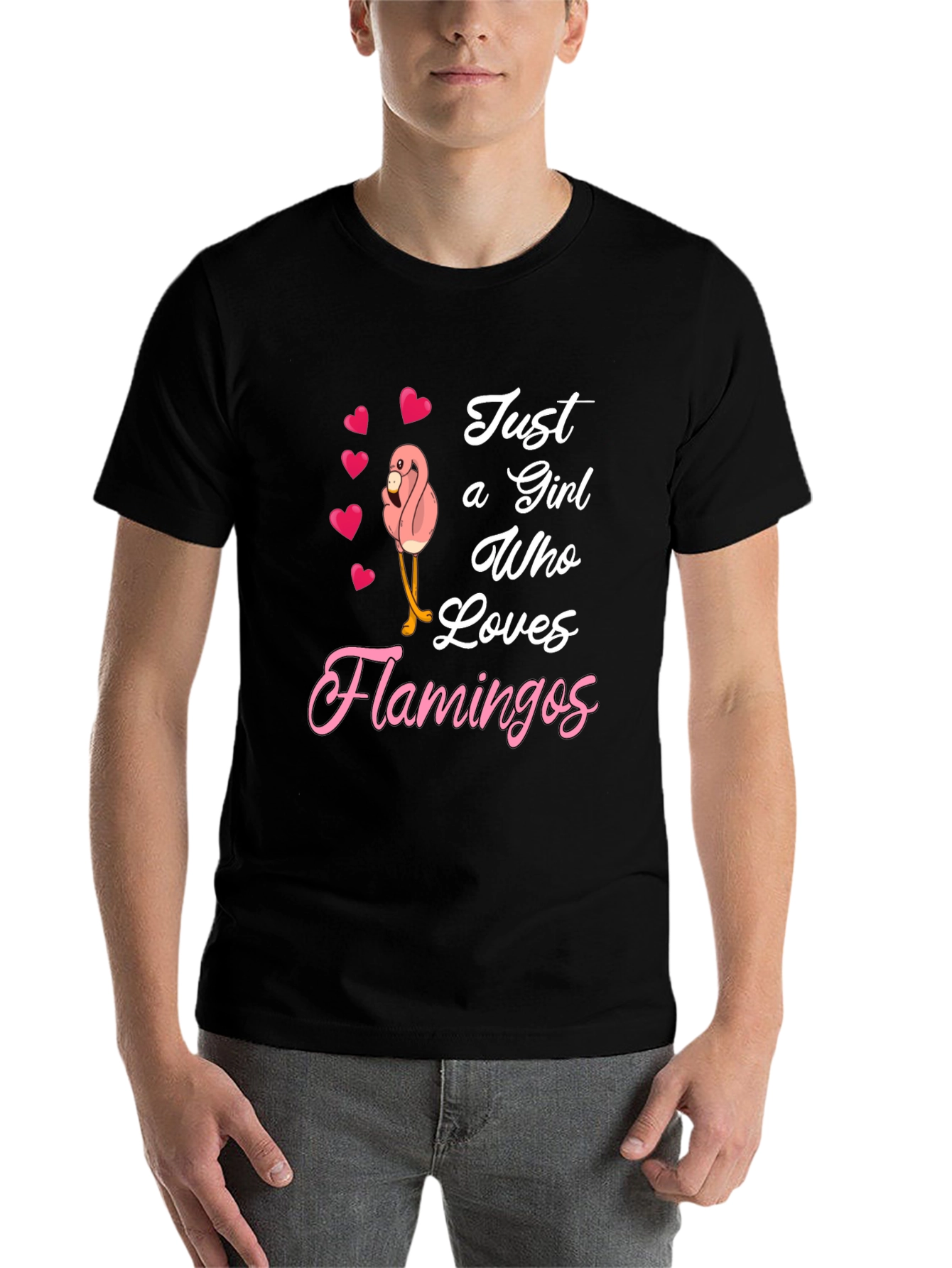 Black Girl's Flamingo Lover T-Shirt view 7