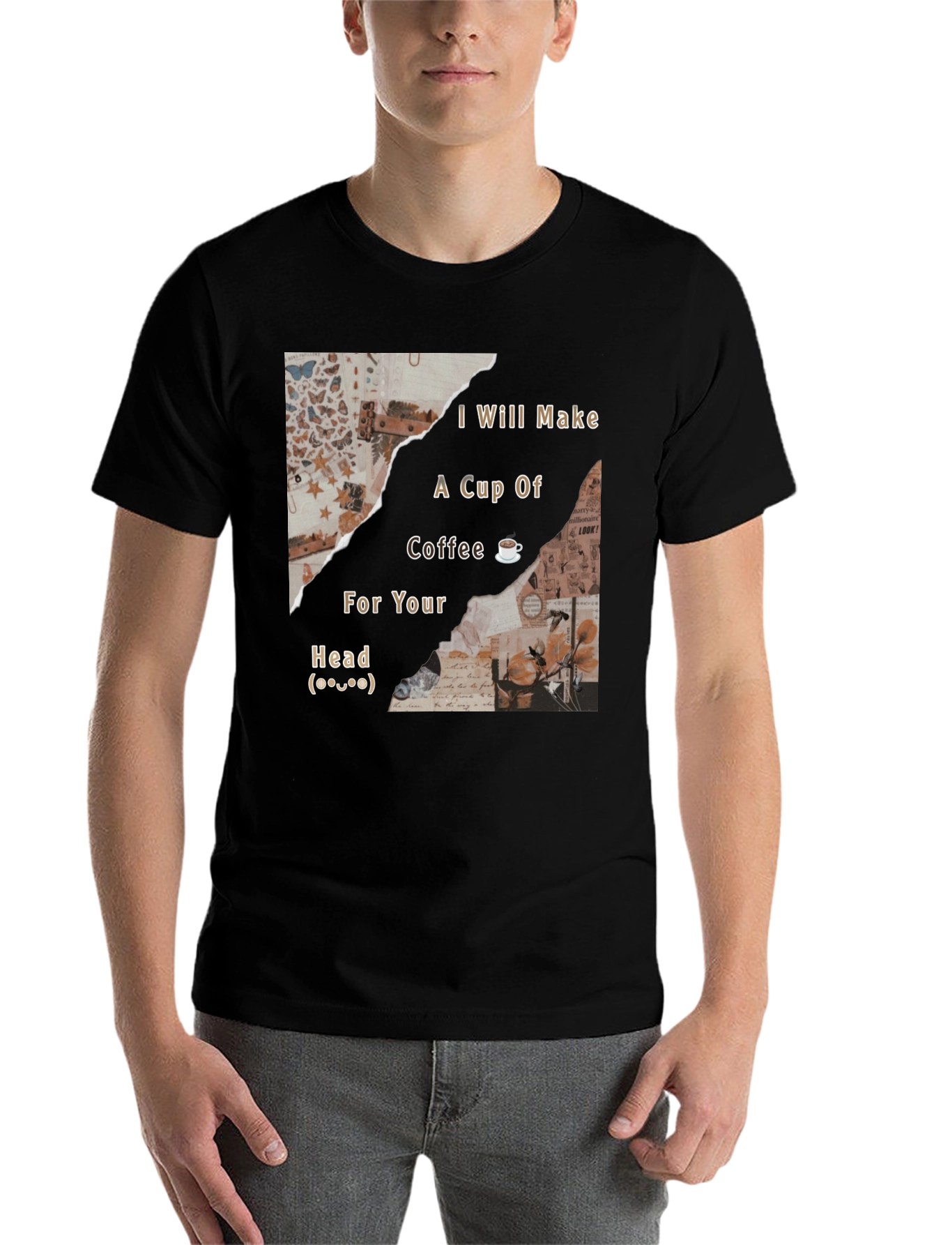 Black I Will Make Coffee For Your Head T-Shirt view 7
