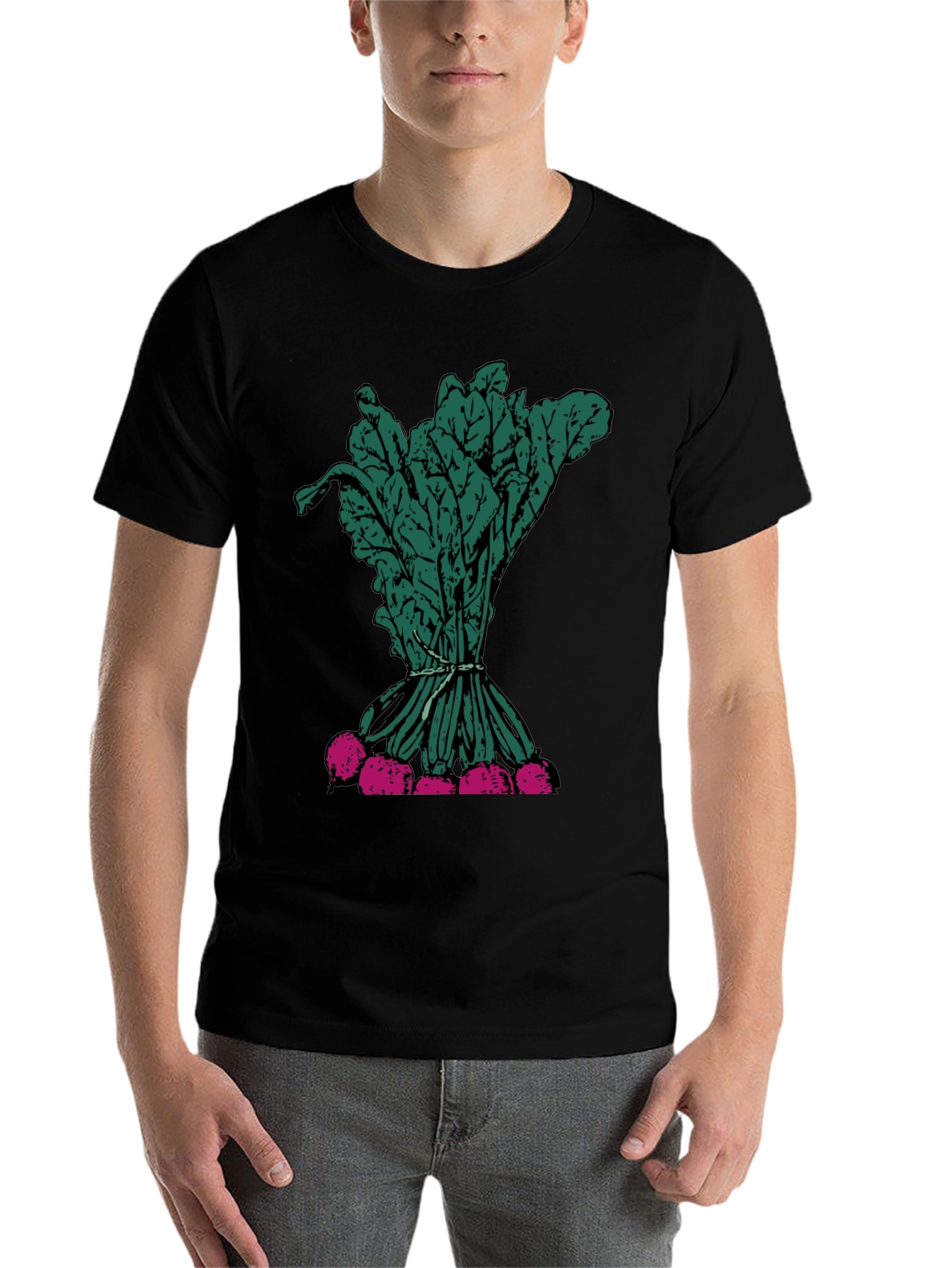Black Radish Graphic Tee - Fresh Vegetable Print view 7