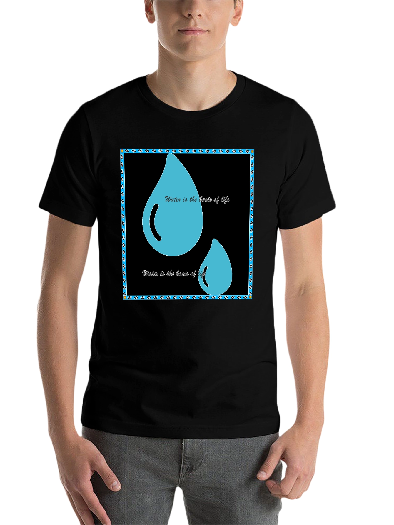 Black Water is Life T-Shirt - Black Graphic Tee view 7