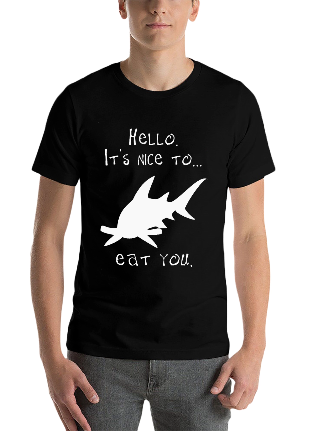 Black Shark Humor Graphic Tee view 7