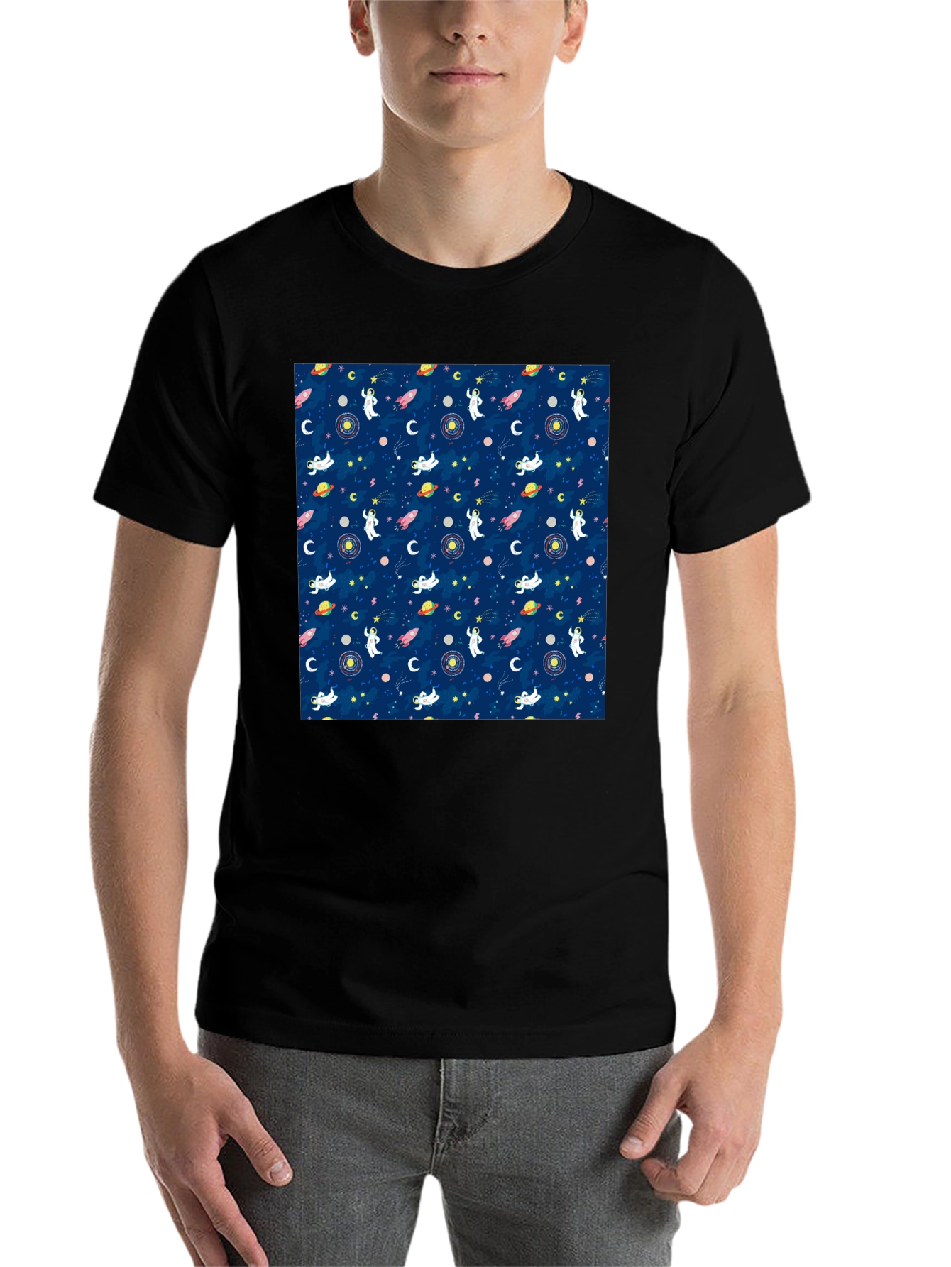 Cosmic Astronauts Black T-Shirt - 7