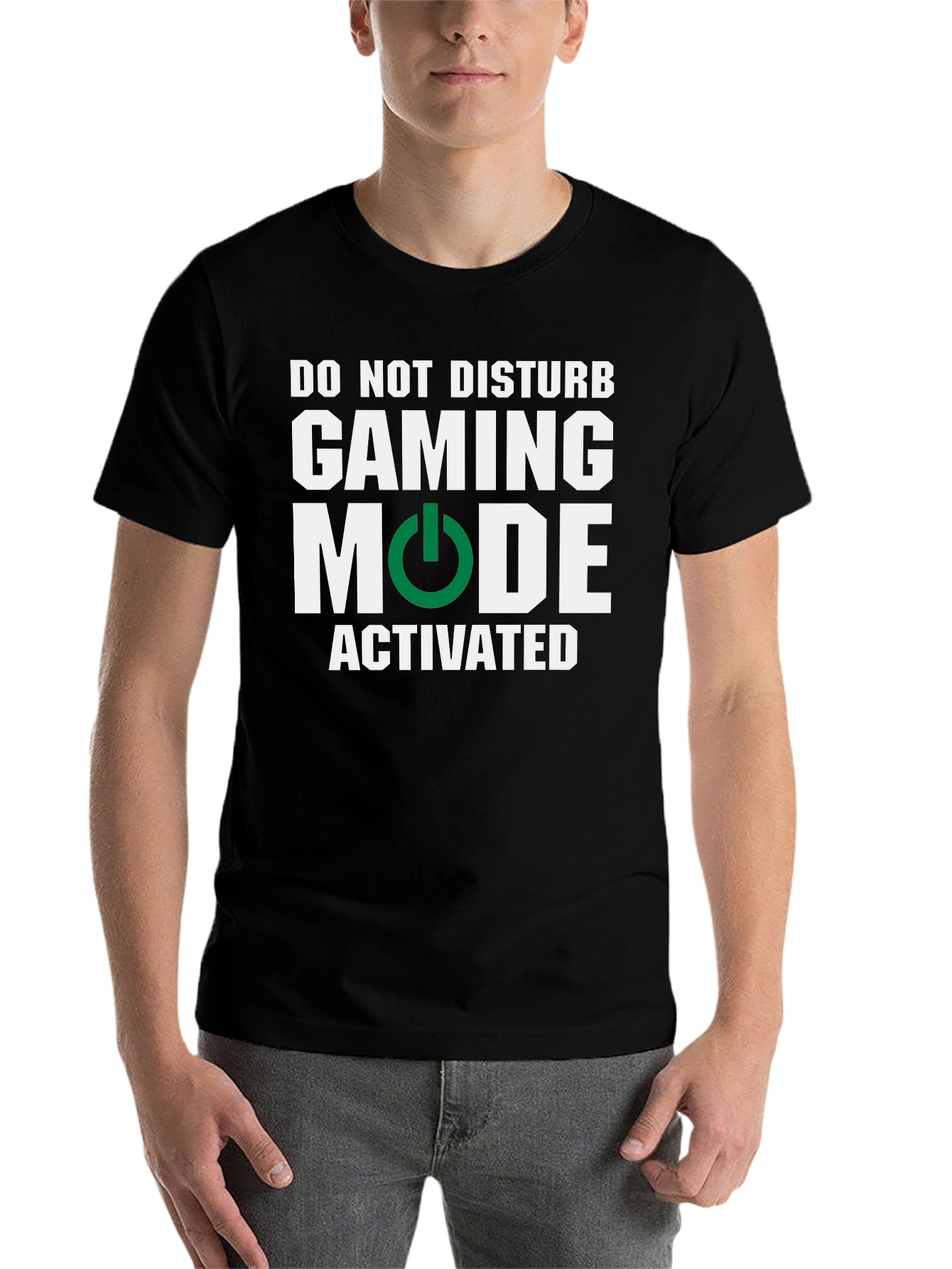 Black Gaming Mode Activated T-Shirt - Gamer Apparel view 7