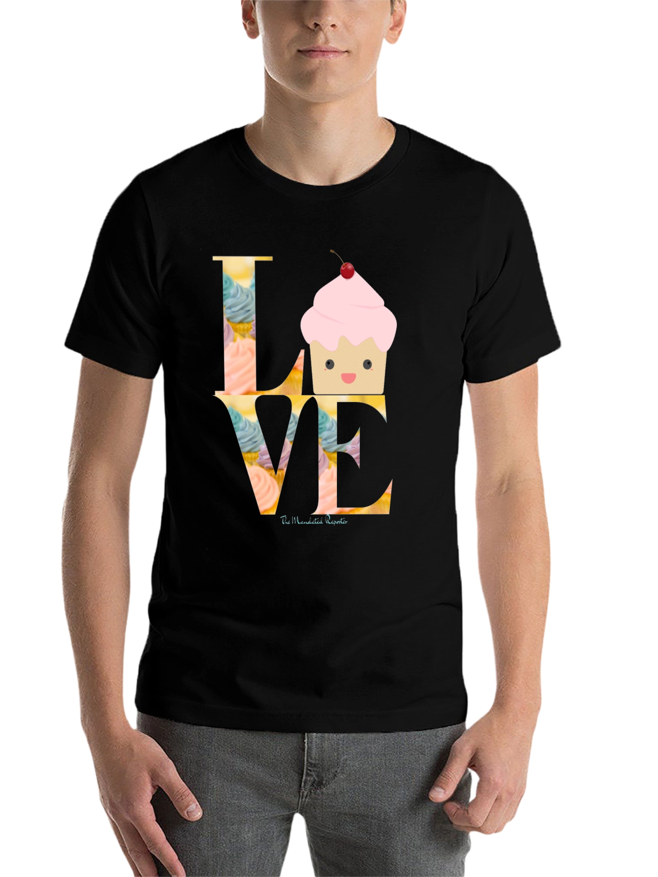 Black Love Cupcake Graphic T-Shirt view 7