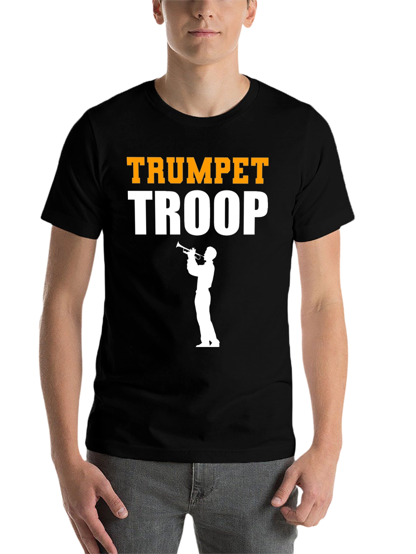 Black Trumpet Troop Graphic Tee - Musician T-Shirt view 7