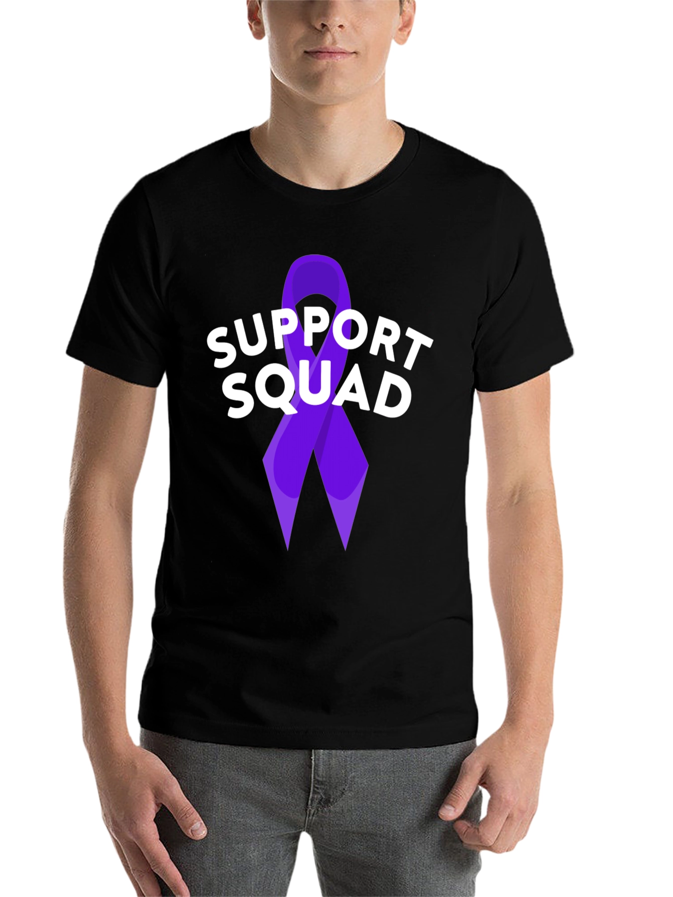 Black Support Squad Ribbon Tee view 7