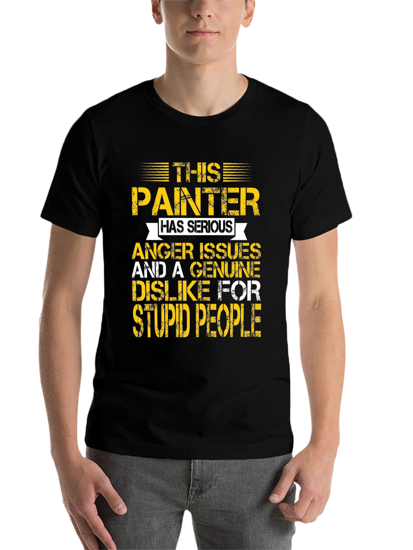 Black This Painter Has Serious Anger Issues Graphic Tee view 7