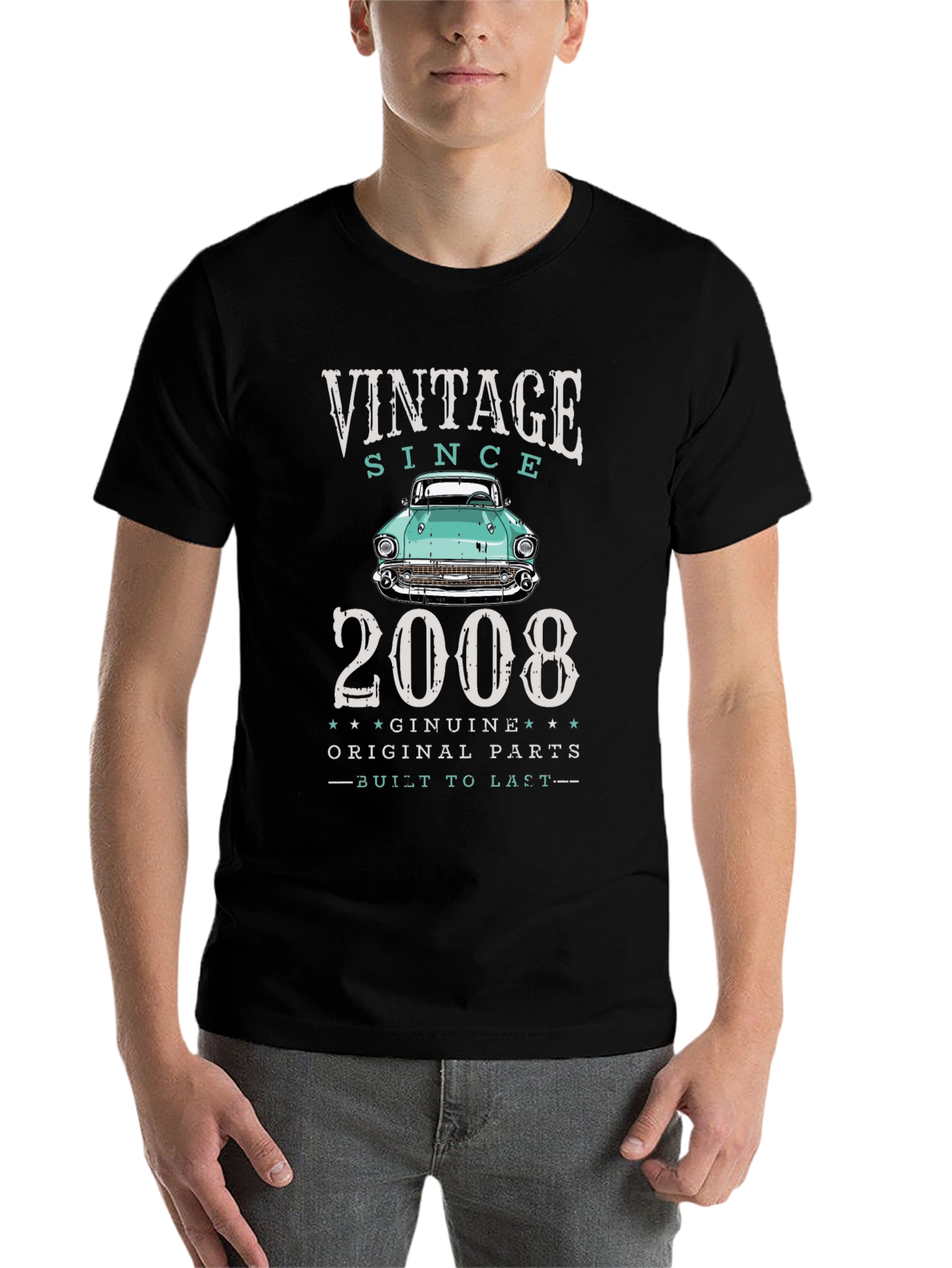 Black Vintage 2008 T-Shirt - Genuine Original Parts view 7