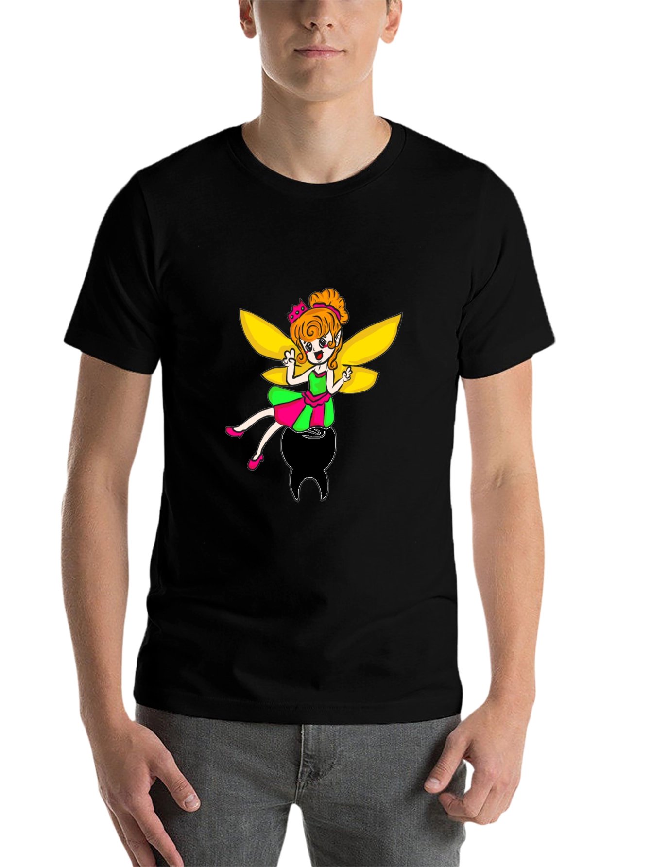Black Tooth Fairy Graphic Black T-Shirt view 7