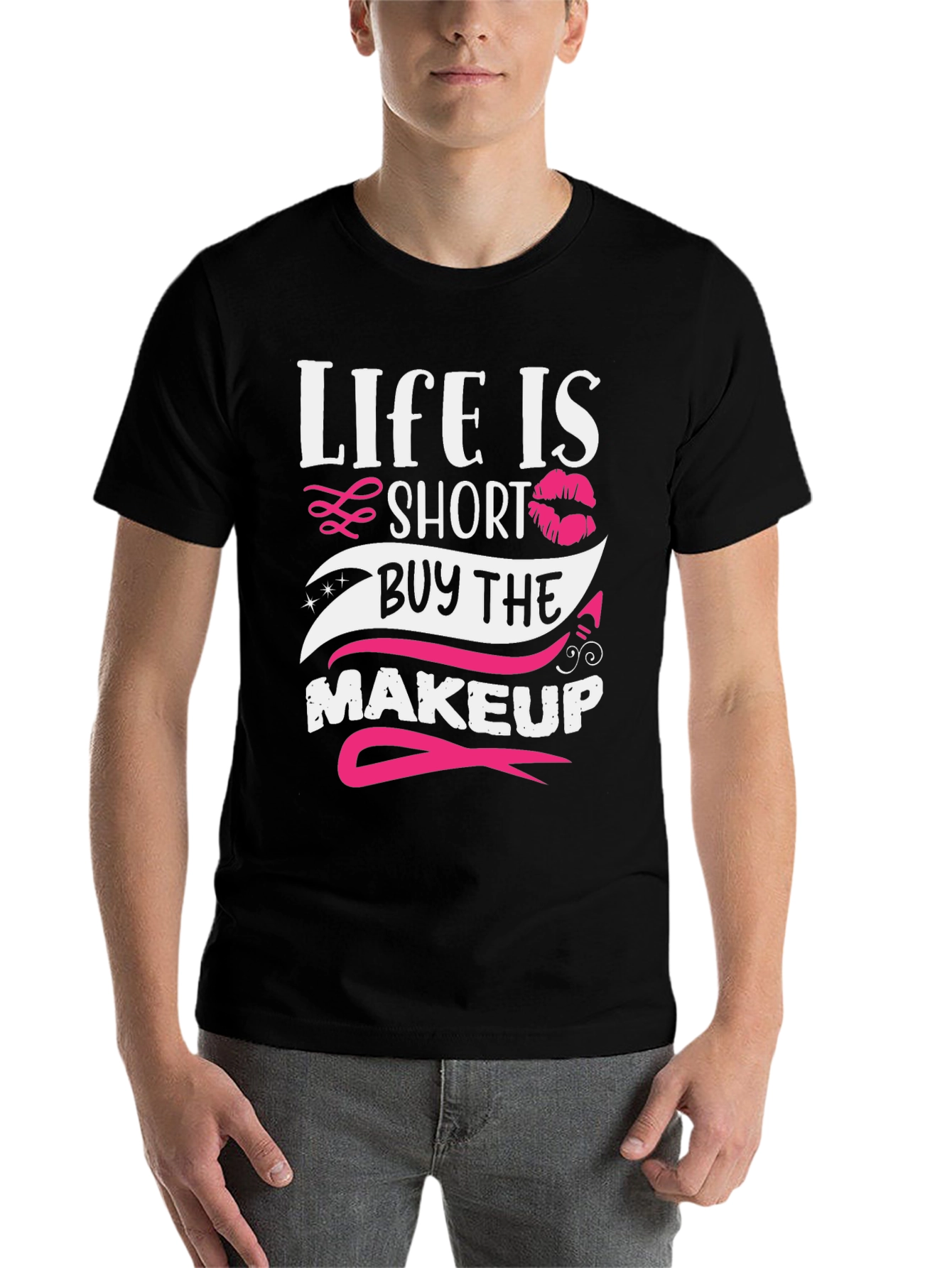 Black Life is Short Buy Makeup T-Shirt view 7